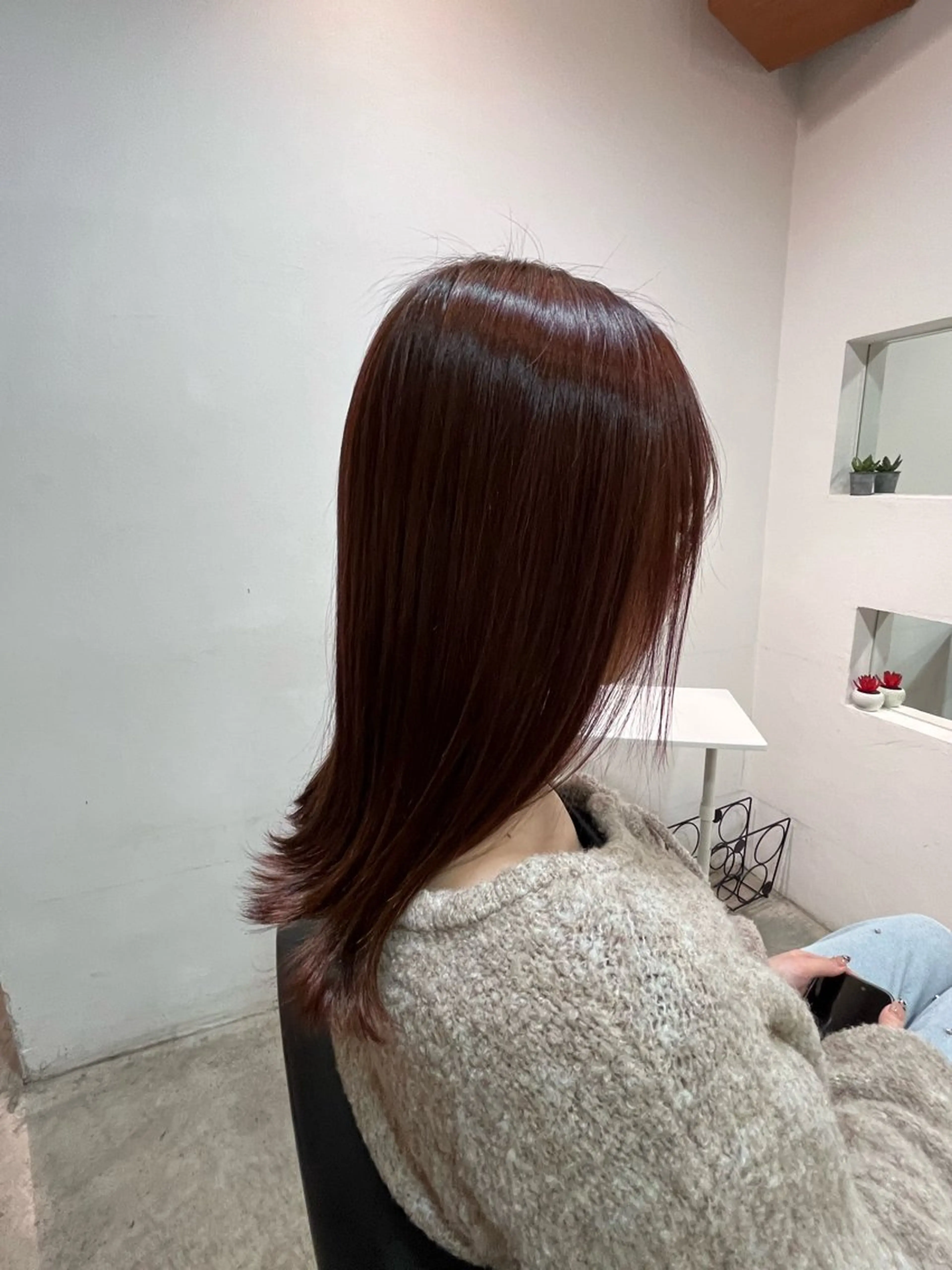 ミディアム ピンクブラウン ティフ(TIF)所属・おおた あいこのヘアスタイル