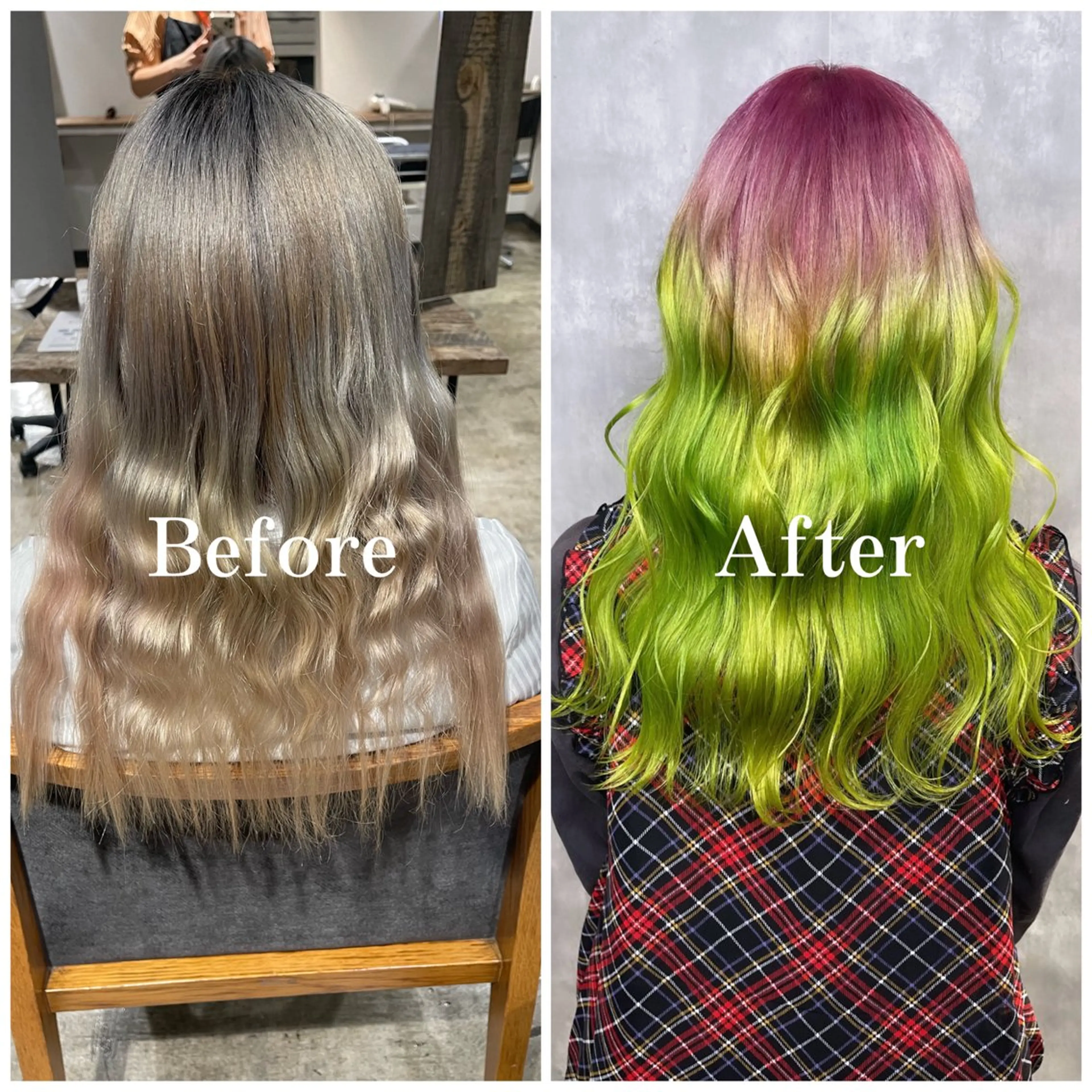 ロング カラー ブリーチ デザインカラー ハイトーンカラー ムラ修正/ ハイトーン💖Riaのヘアスタイル