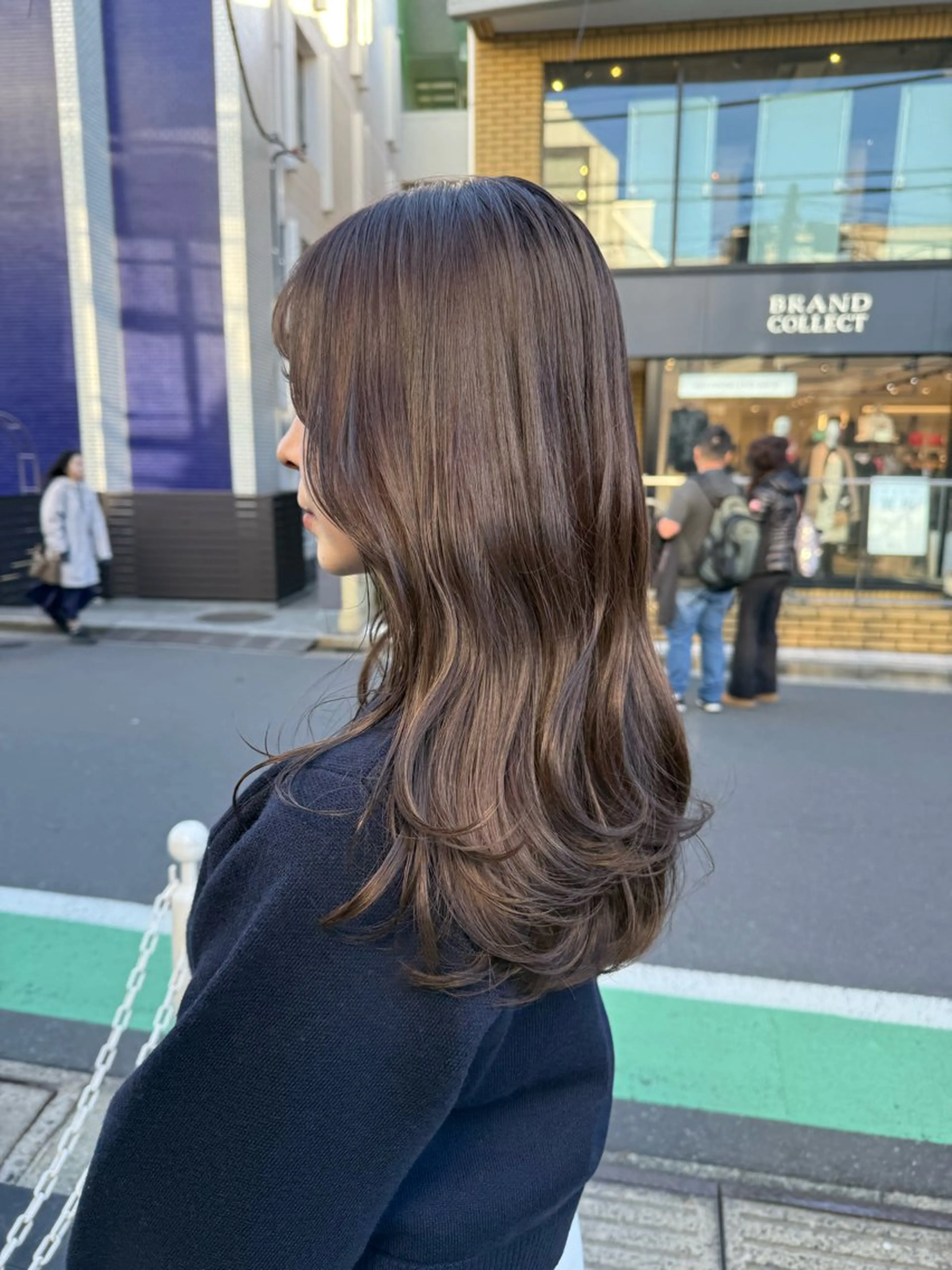 ロング カラー カット ヘアカラー トリートメント 似合わせヘア🫶🏻 つきいてるみのヘアスタイル
