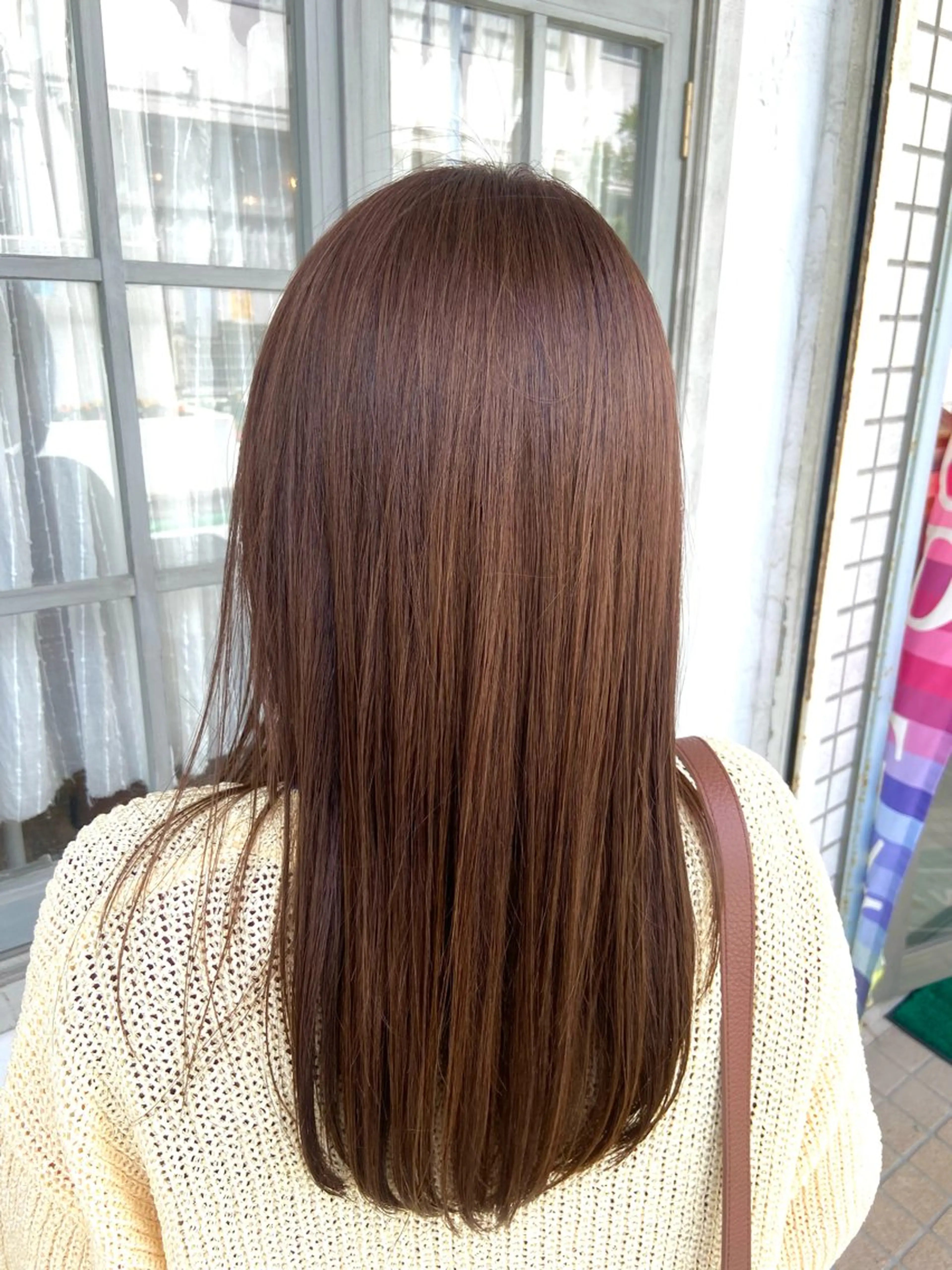 セミロング 縮毛矯正 酸性ストレート アメリラブヘアー 土屋　洋平のヘアスタイル