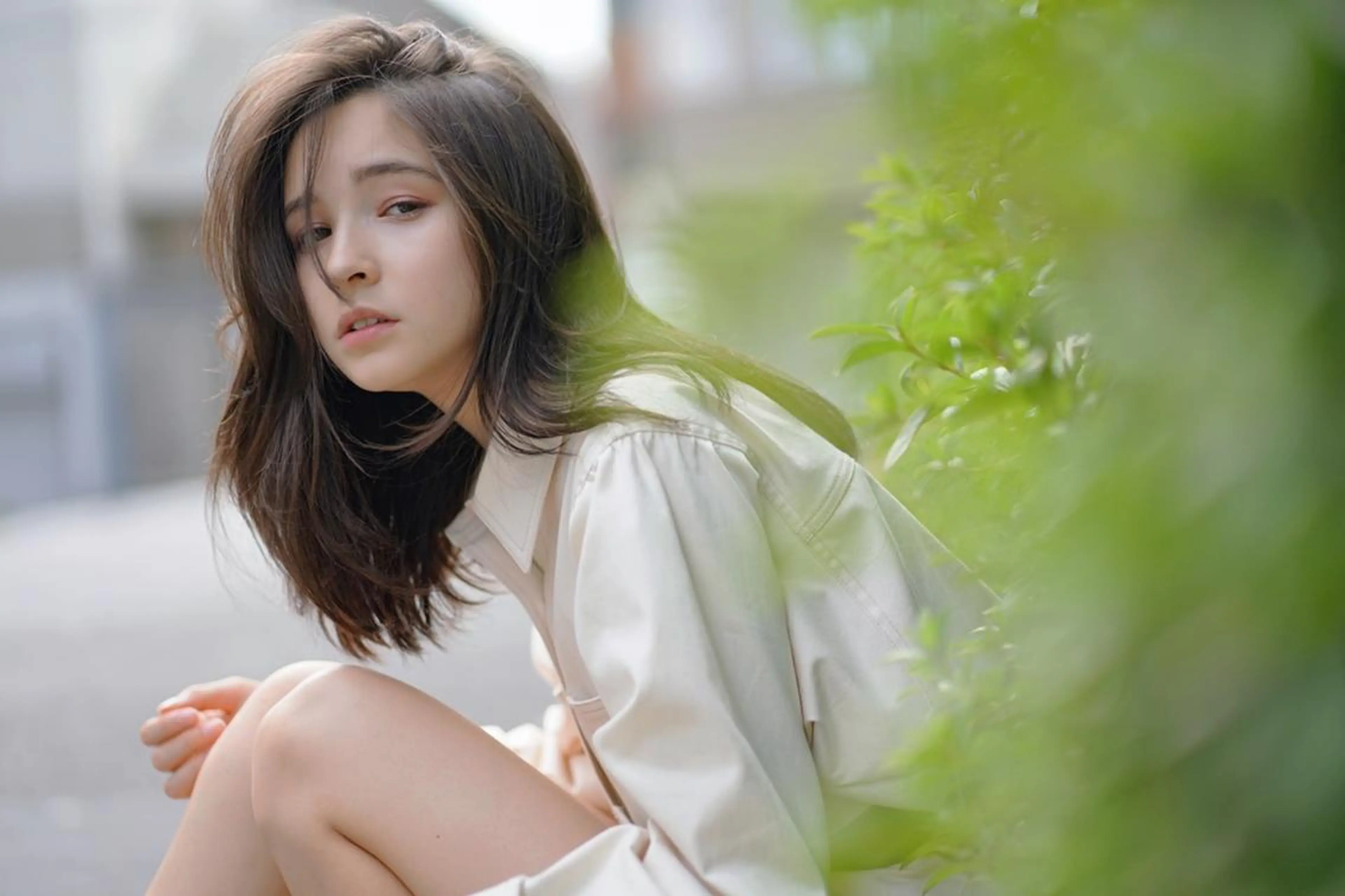 セミロング カラー パーマ newi grande 横浜店のヘアスタイル