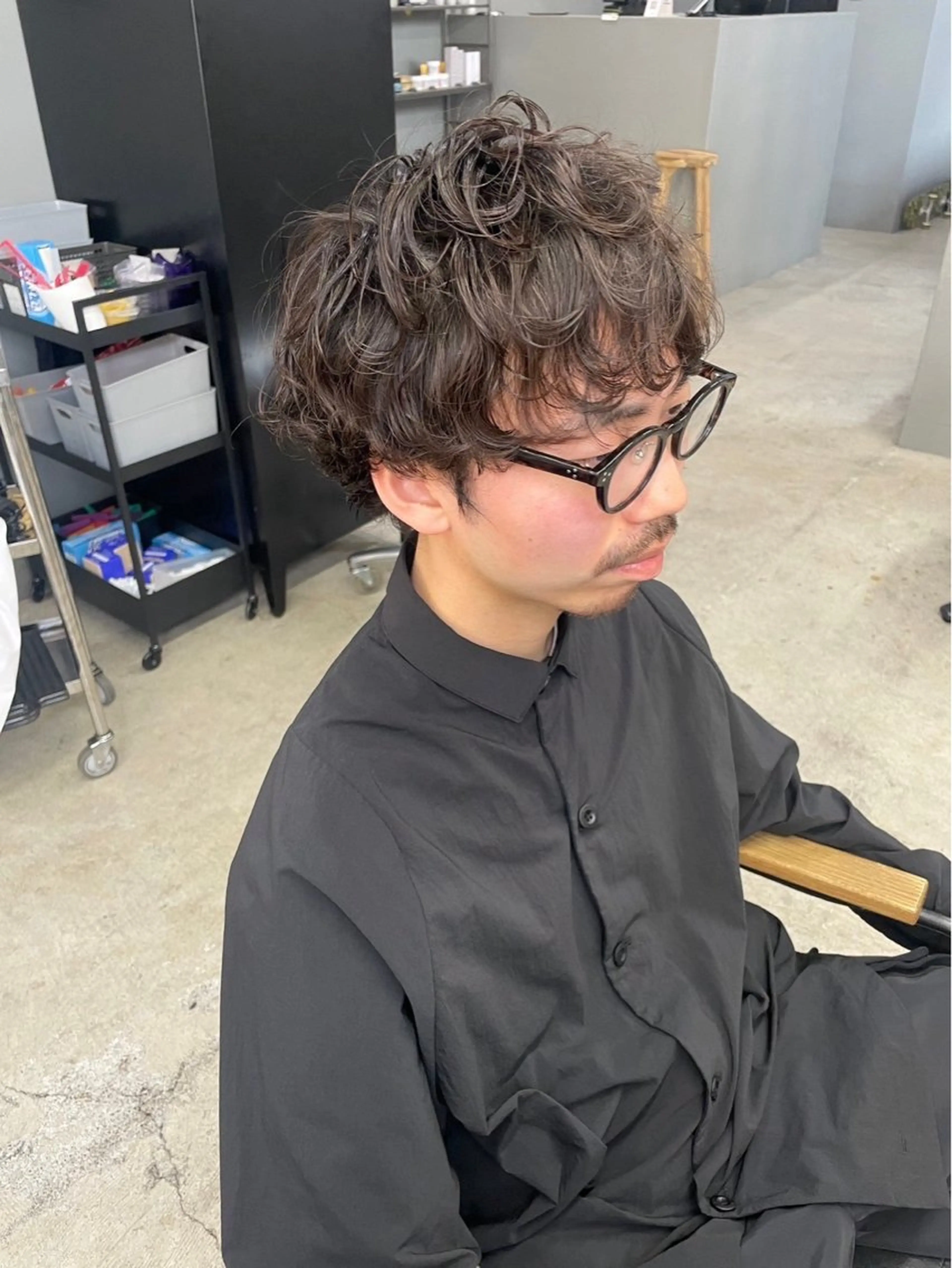 ショート パーマ メンズ カット パーマ メンズ専門サロン wokeのヘアスタイル