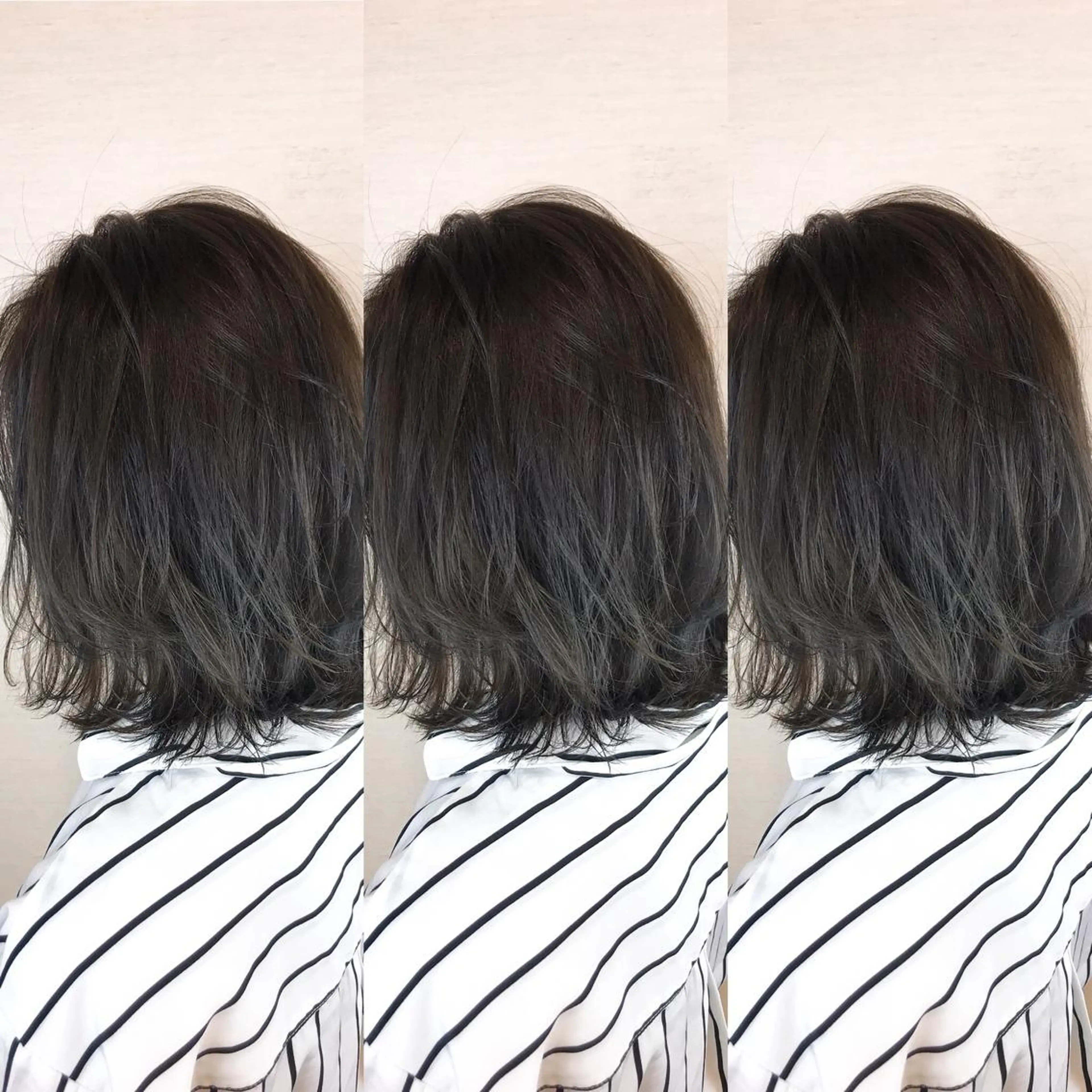 ショート カラー 透明感カラー グレージュ 韓国レイヤーカット/ ダブルカラーのヘアスタイル