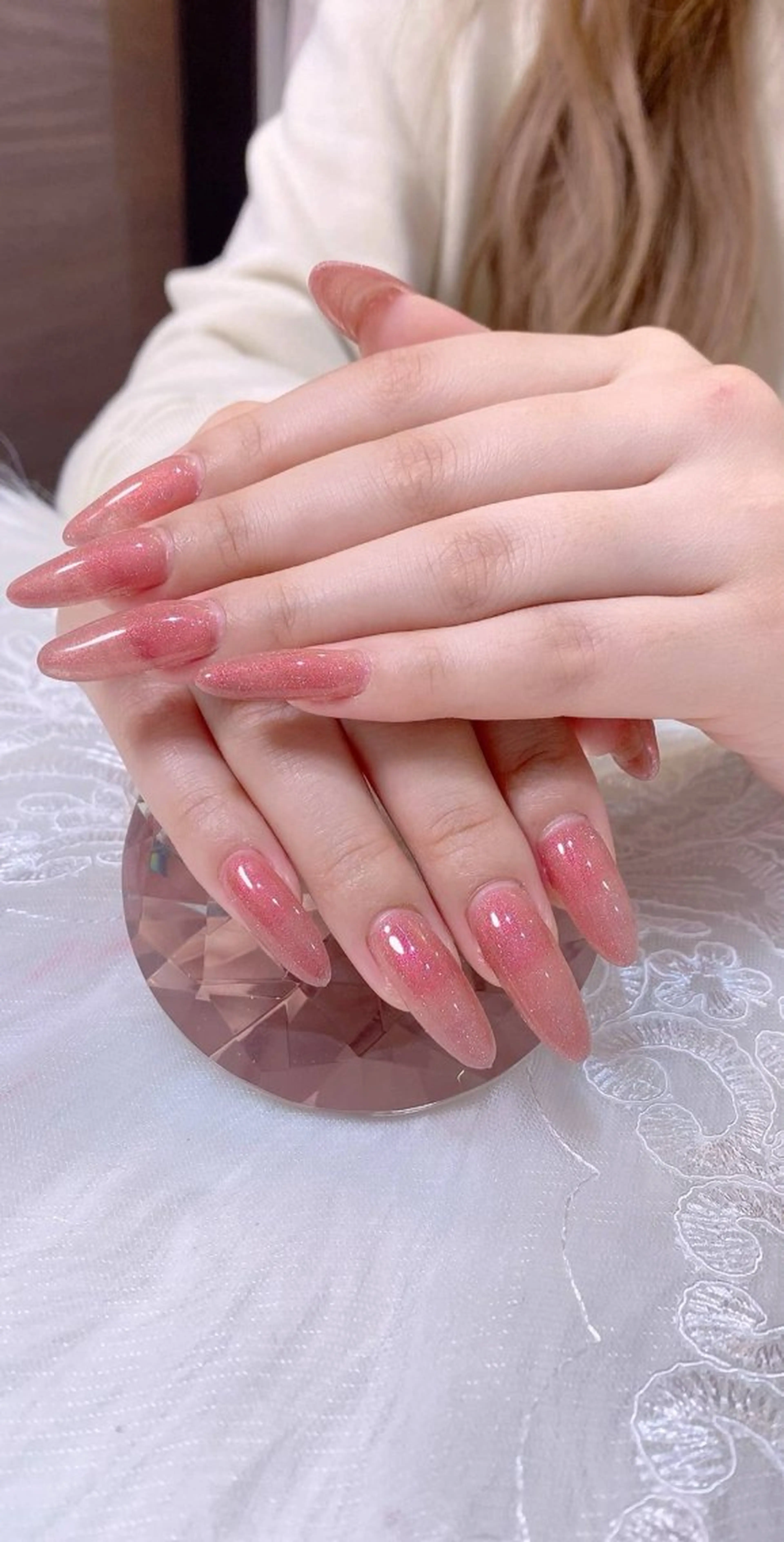 ネイル キラキラネイル ラメ(グリッター) ロングネイル Nail Yunaのネイルデザイン