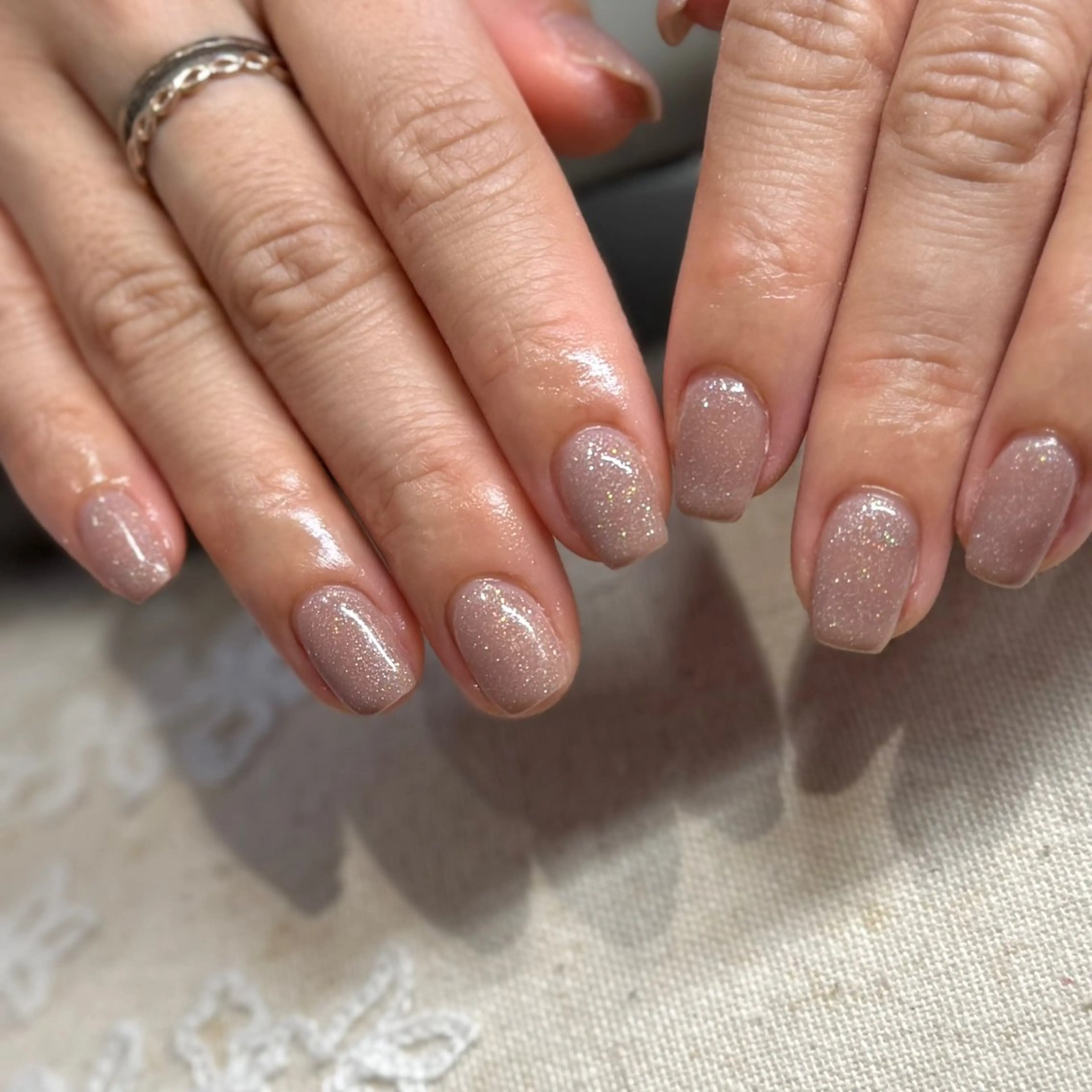 ネイル ラメ(グリッター) ワンカラーネイル ハンドネイル nakanishi maikaのネイルデザイン