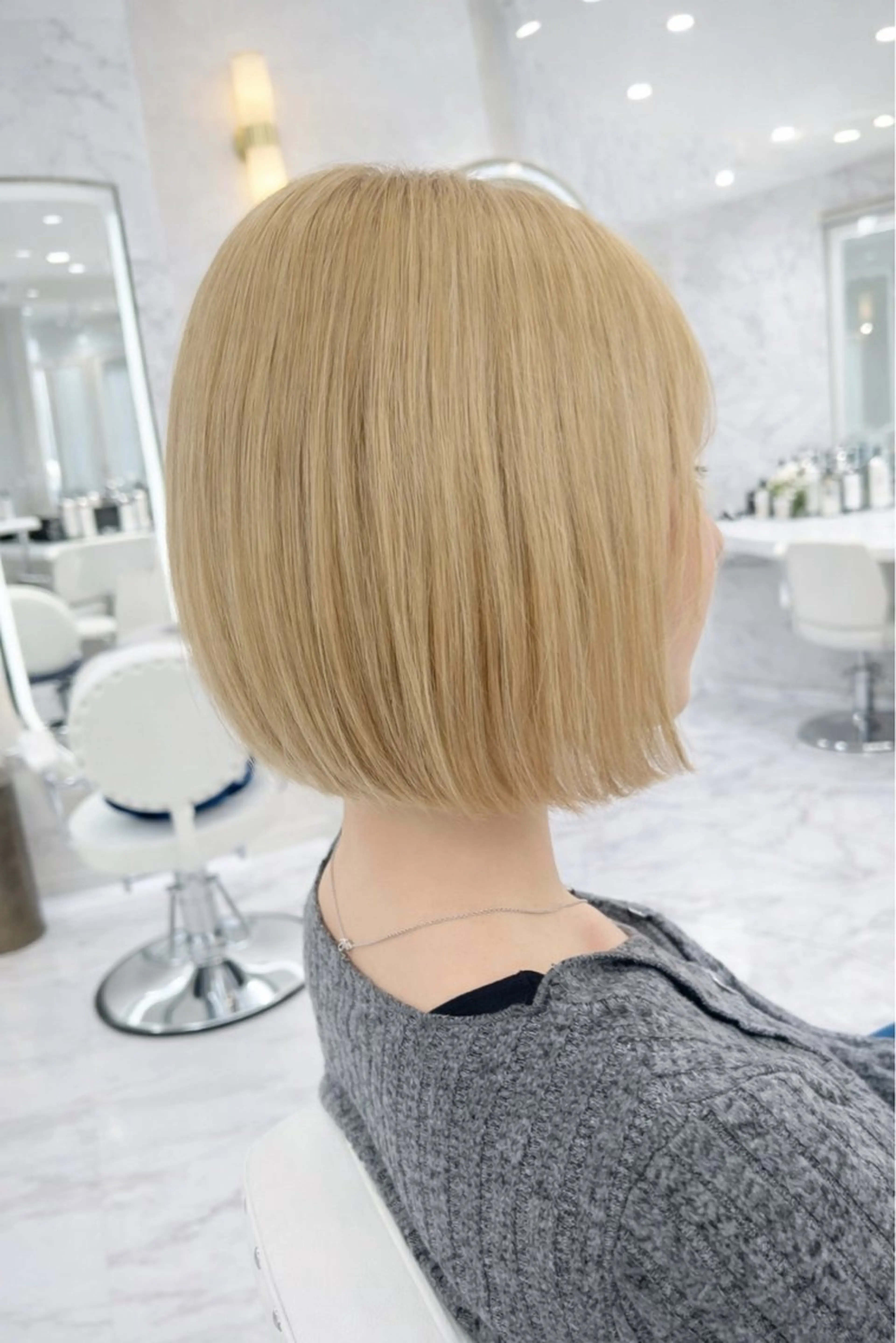 ショート ワンレンボブ ショートボブ アッシュ ボブ くびれヘア カット トリートメント sand PALCE 仙台店所属・🎴イトウユウ🎴 ボブ/仙台のヘアスタイル