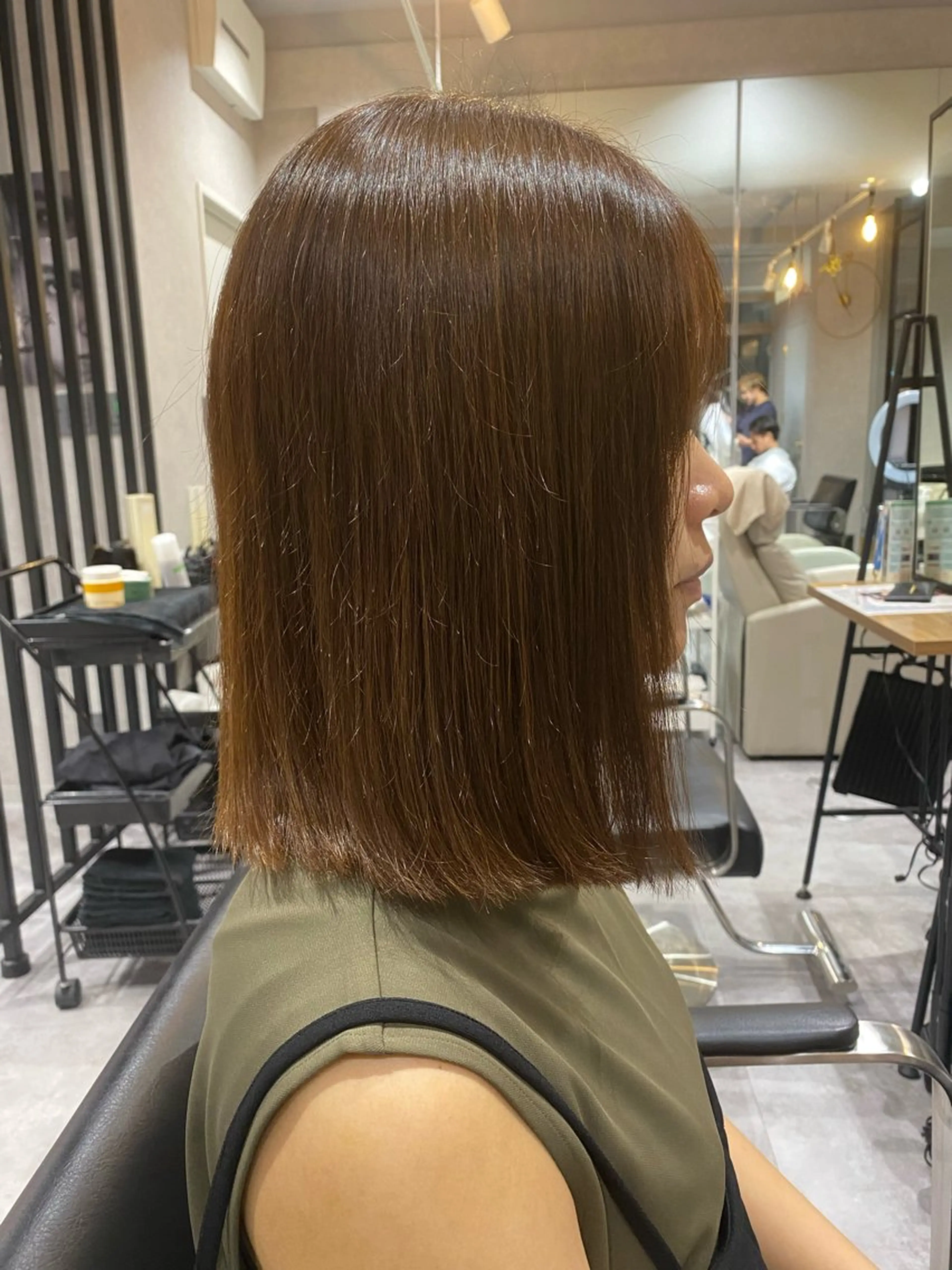 ミディアム カット ヘアカラー 大場 琳貴のヘアスタイル