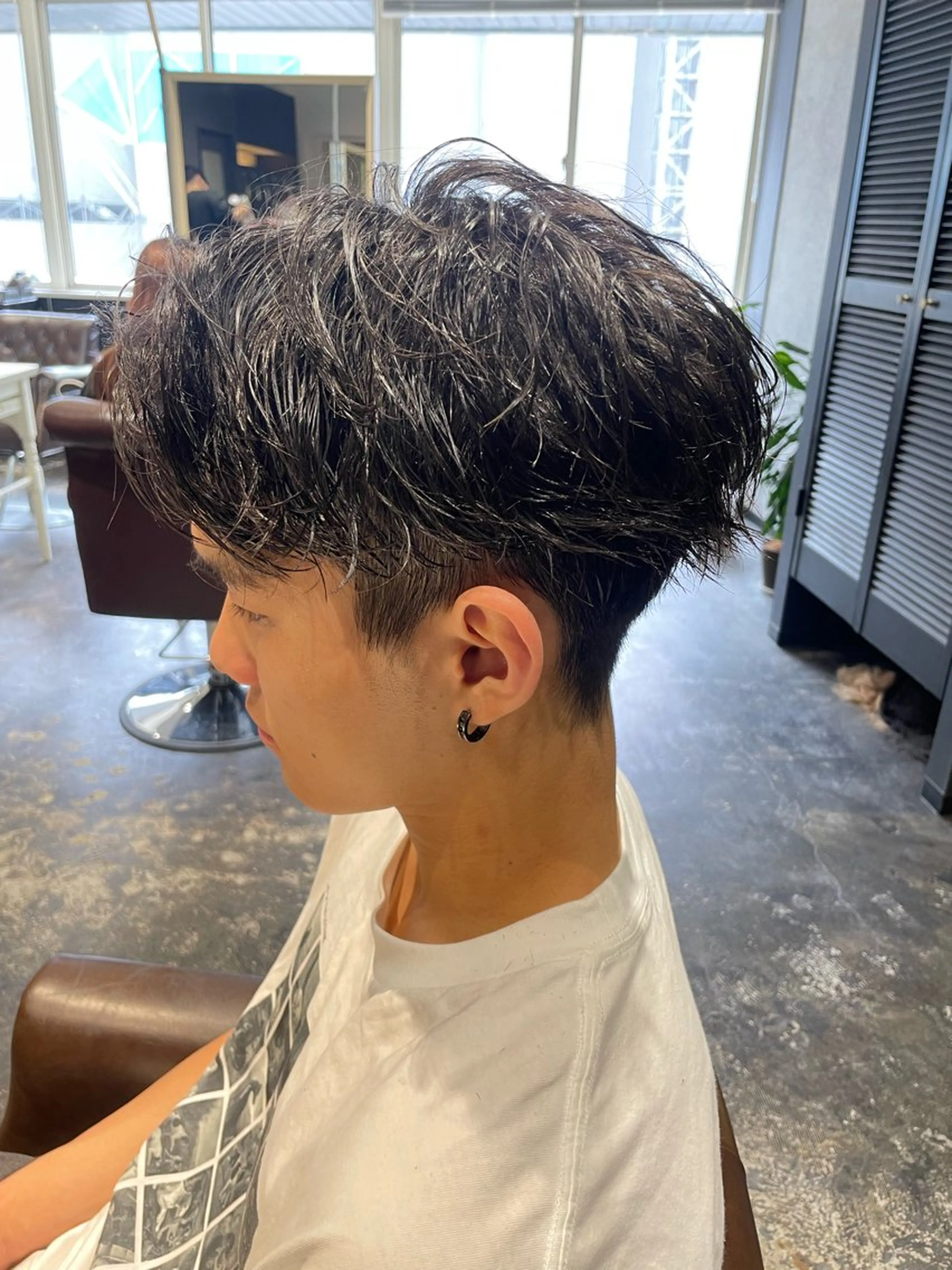パーマ メンズ フェザーパーマ メンズパーマ カット パーマ 💈メンズ職人 ルキト💈のヘアスタイル