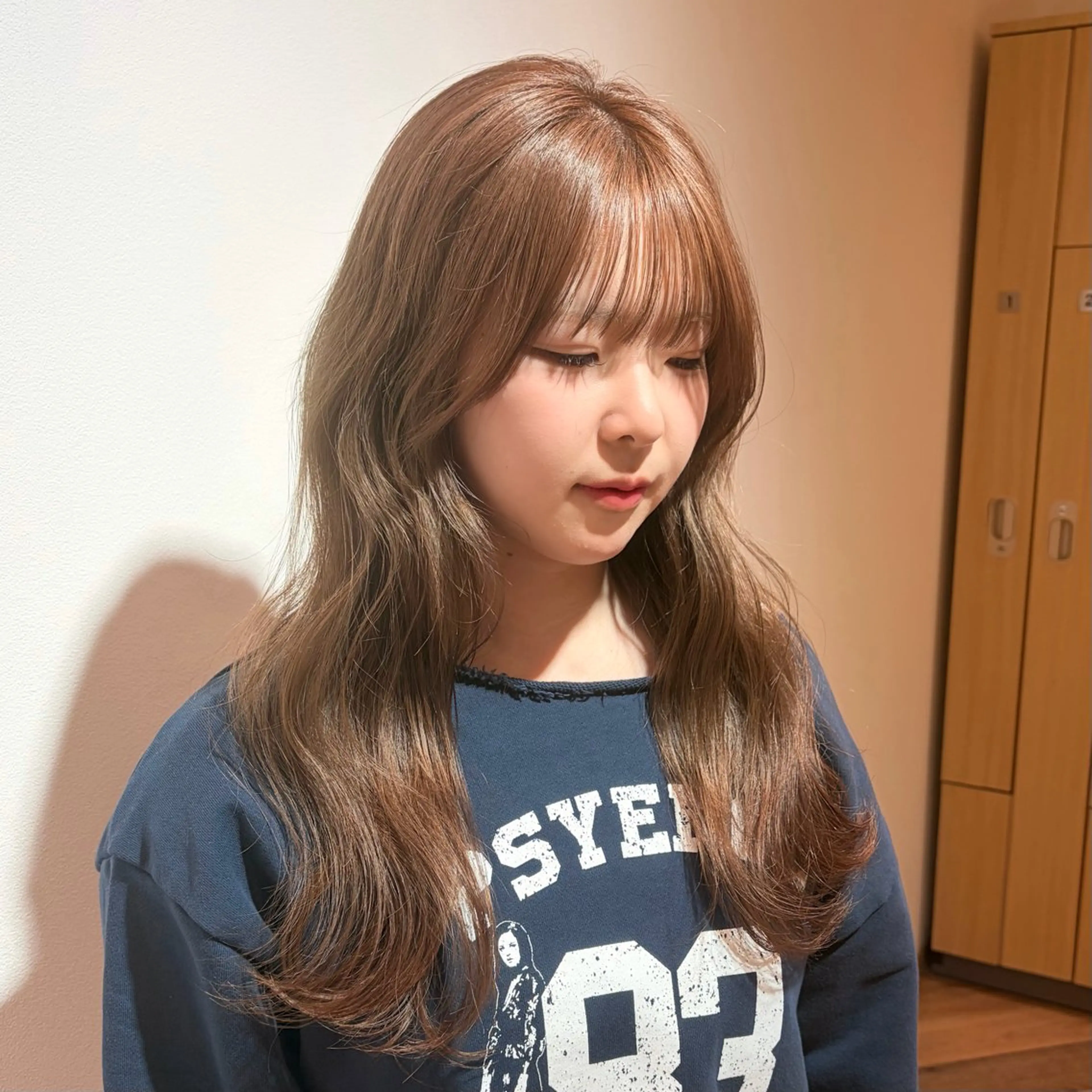 セミロング カラー ベージュカラー ブリーチ 透明感カラー ブリーチなしカラー ヘアカラー Yamada Ami🪐のヘアスタイル