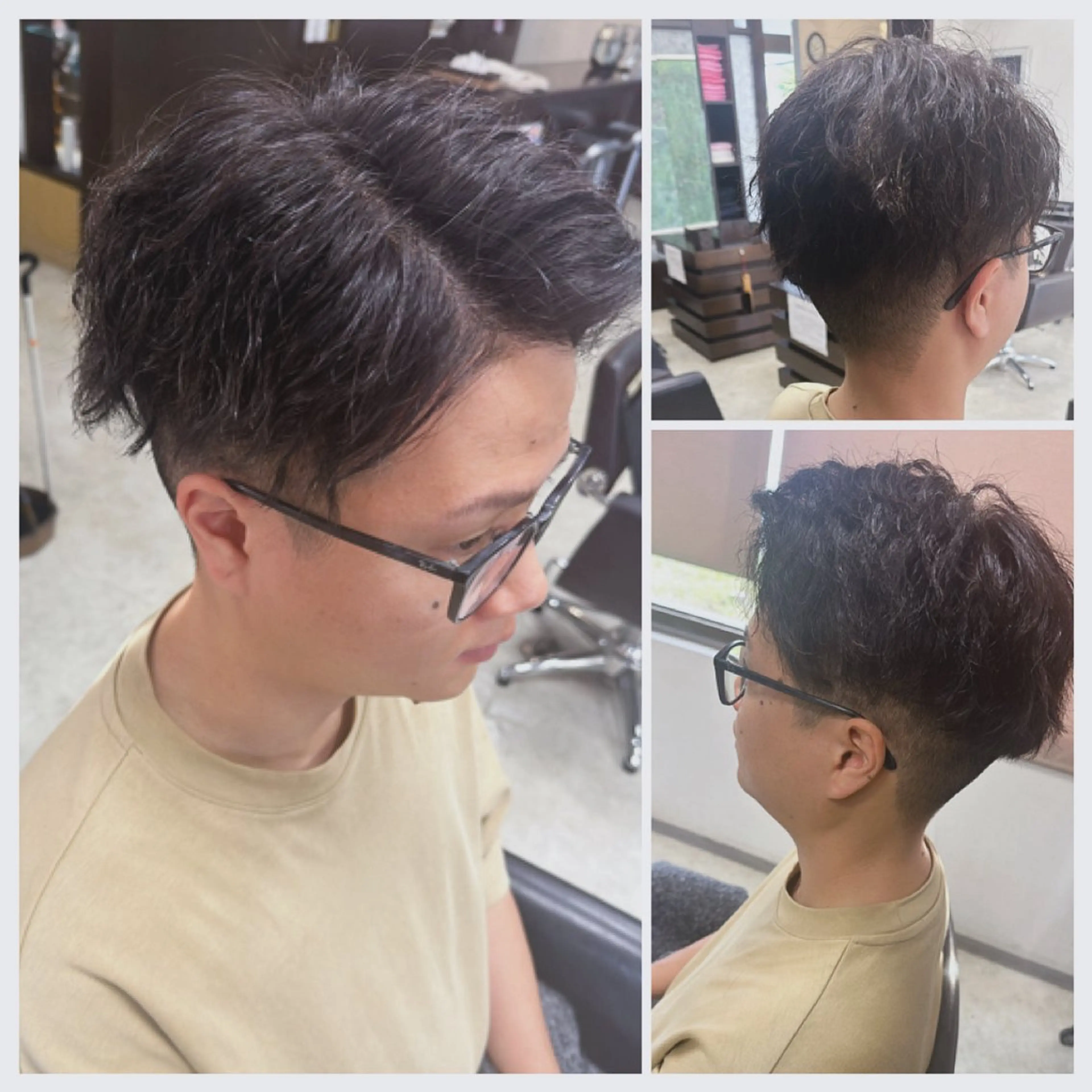 ショート パーマ メンズ 中島 剛のヘアスタイル