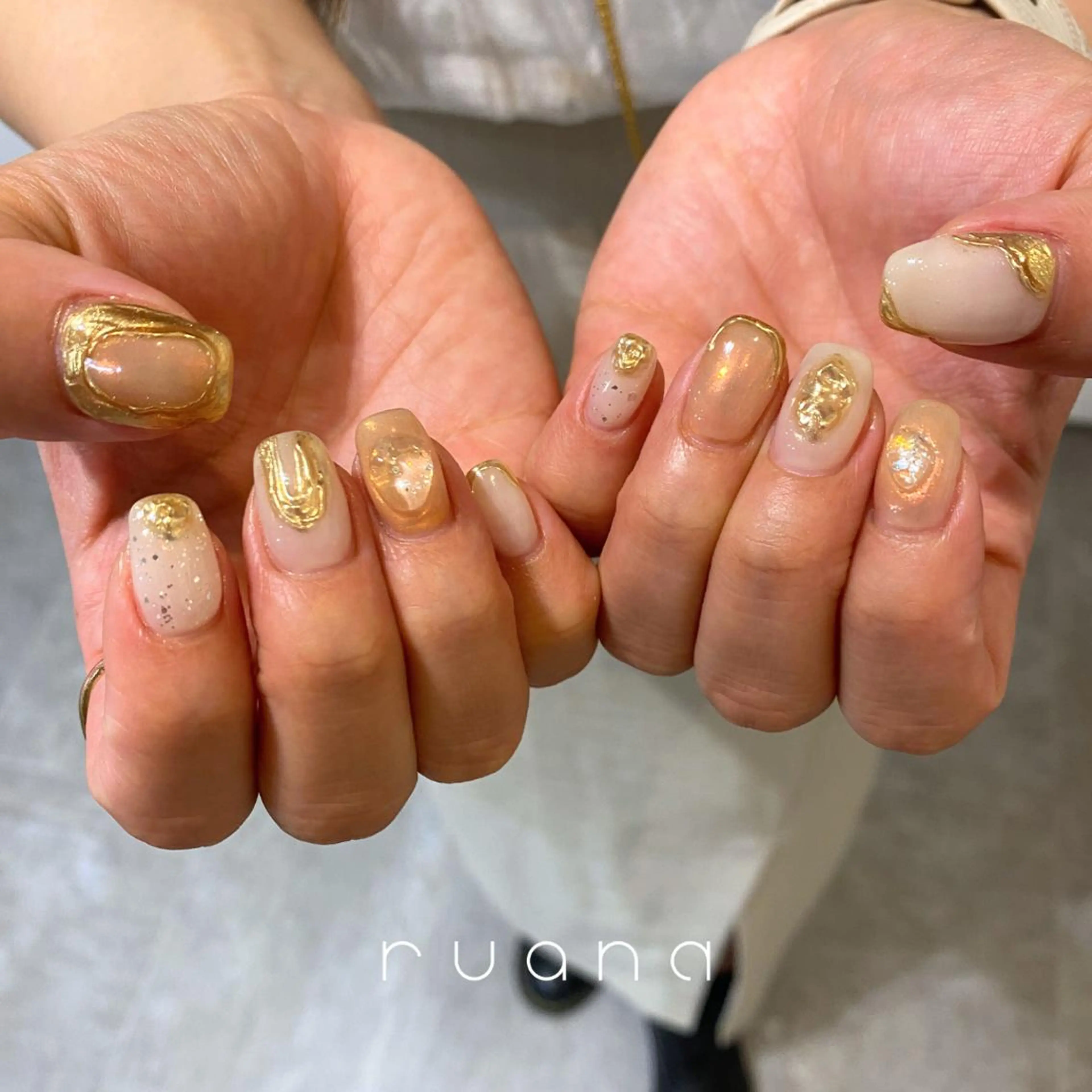 ネイル ニュアンスネイル🧡 rionaのネイルデザイン