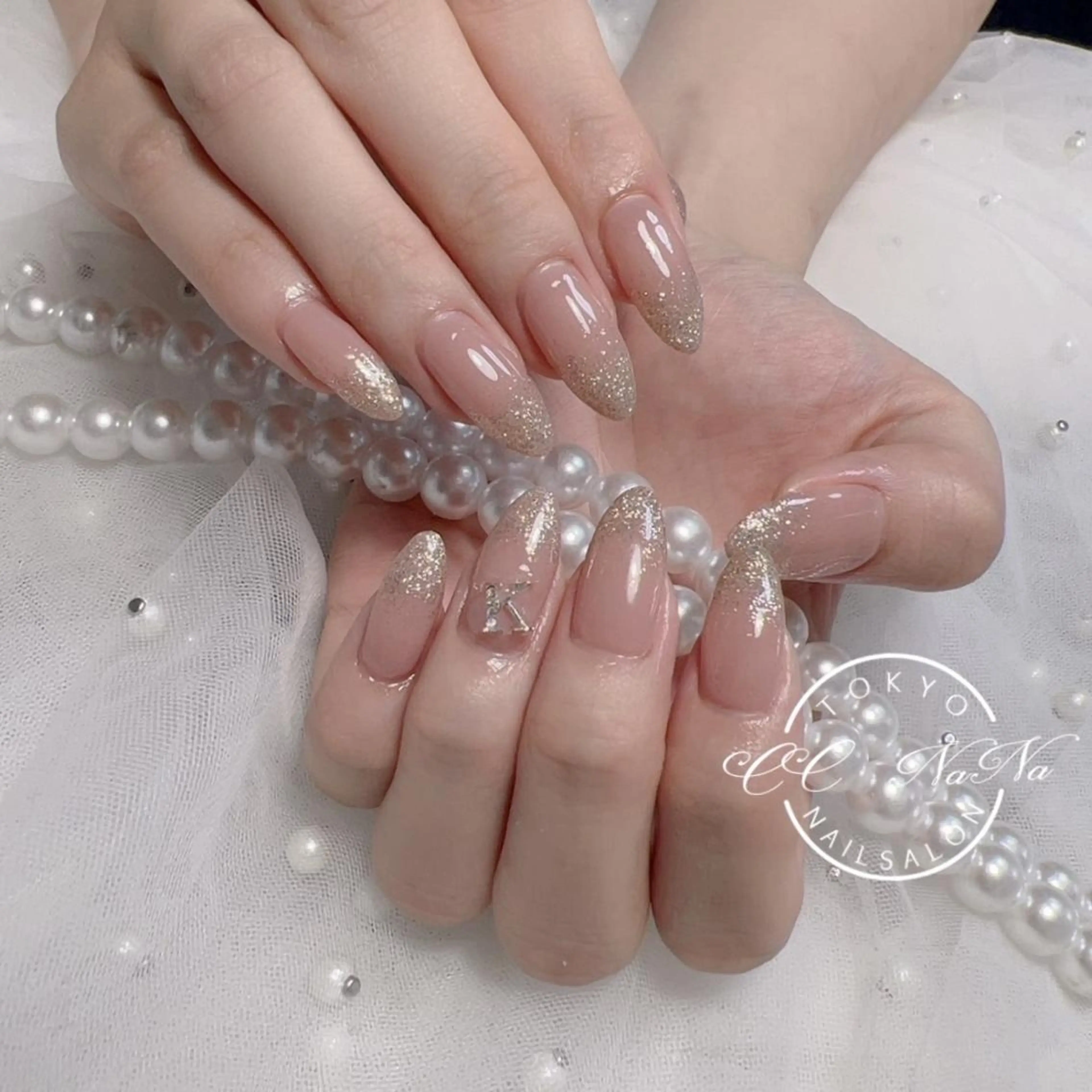 ネイル 韓国風ワンホンネイル パラジェル🩵roのネイルデザイン