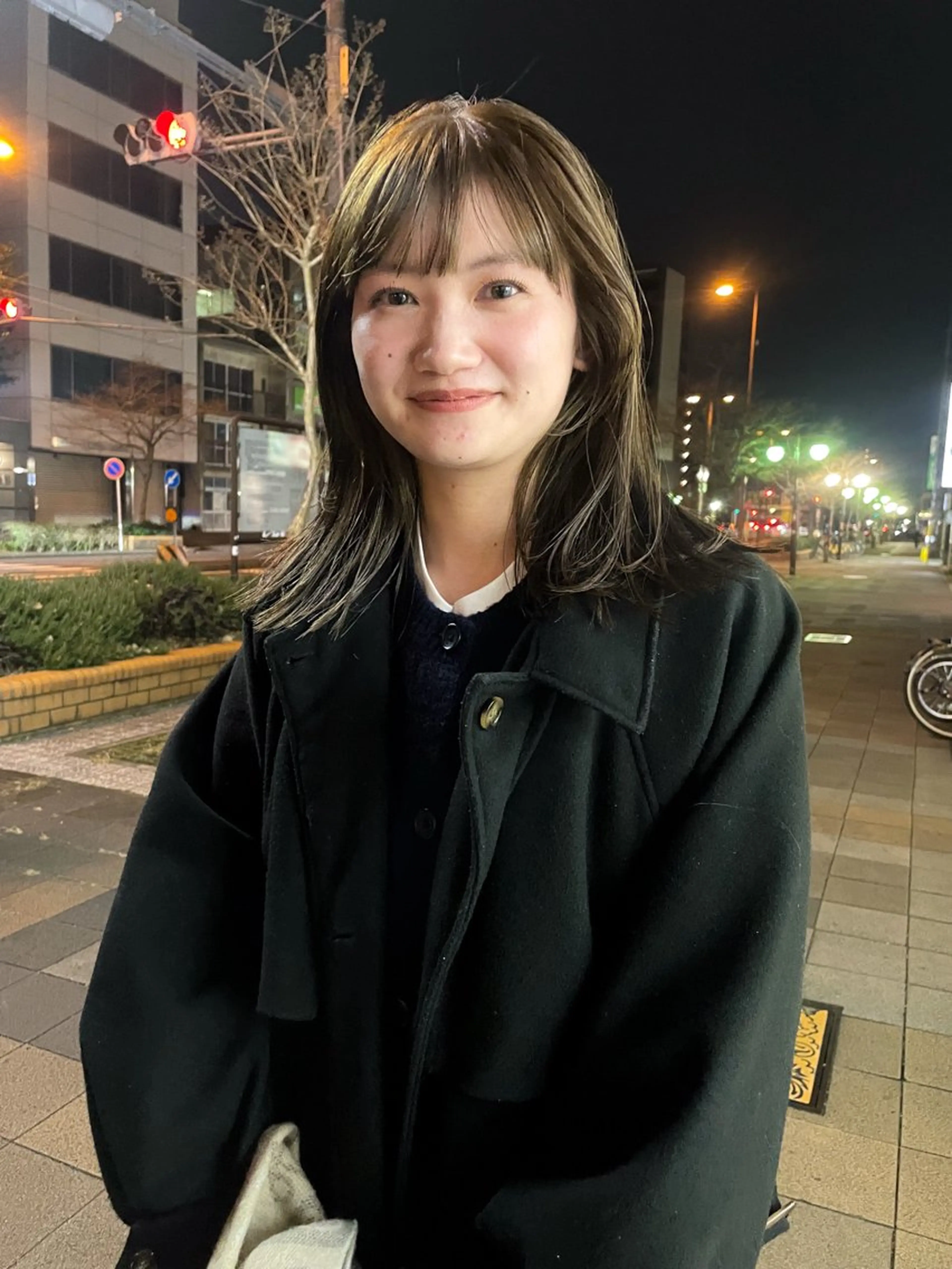 セミロング カラー パーマ/レイヤー 岩山丈一郎のヘアスタイル