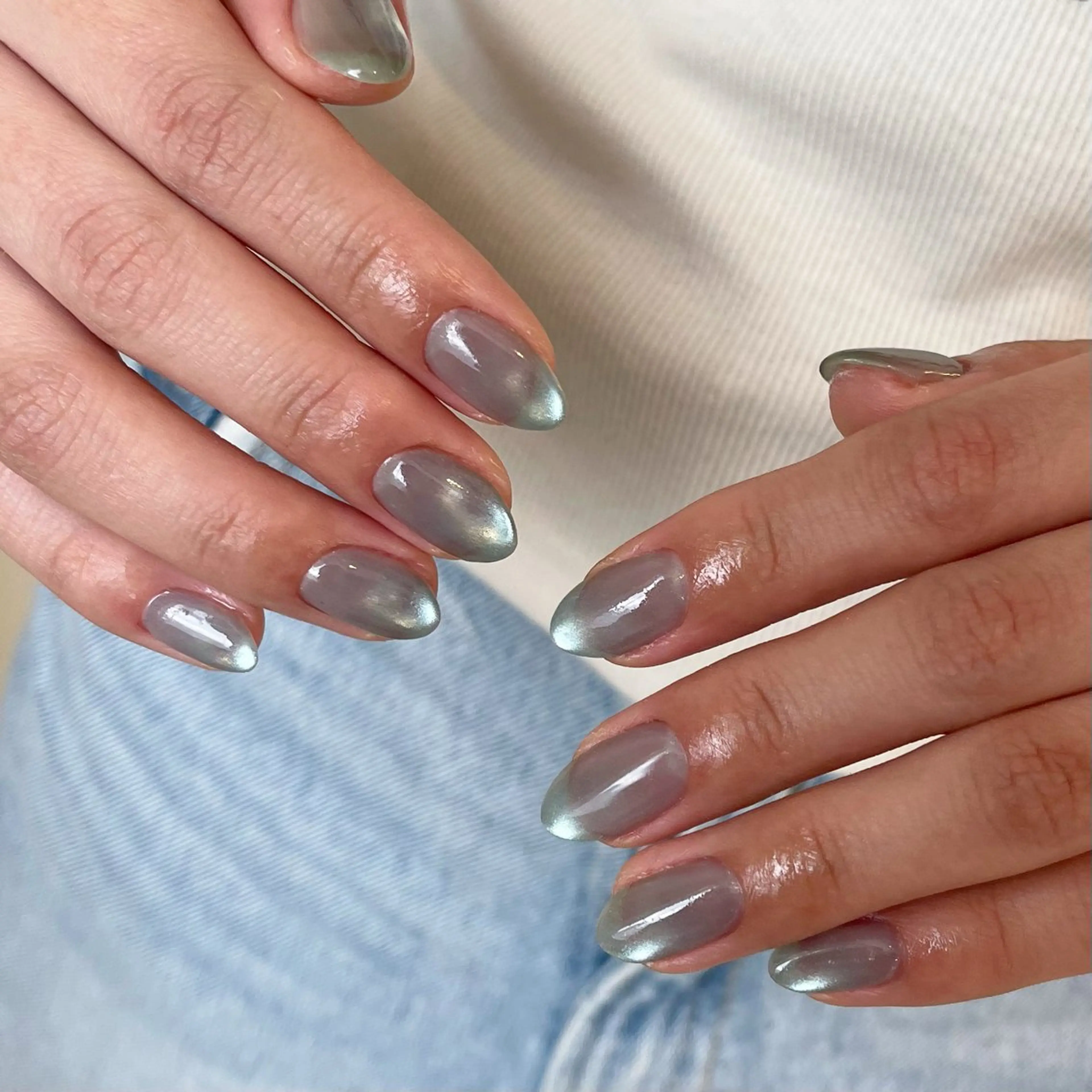 ネイル 韓国ネイル マグネットネイル 夏ネイル ハンドネイル petit所属・Yuka ネイリストのネイルデザイン