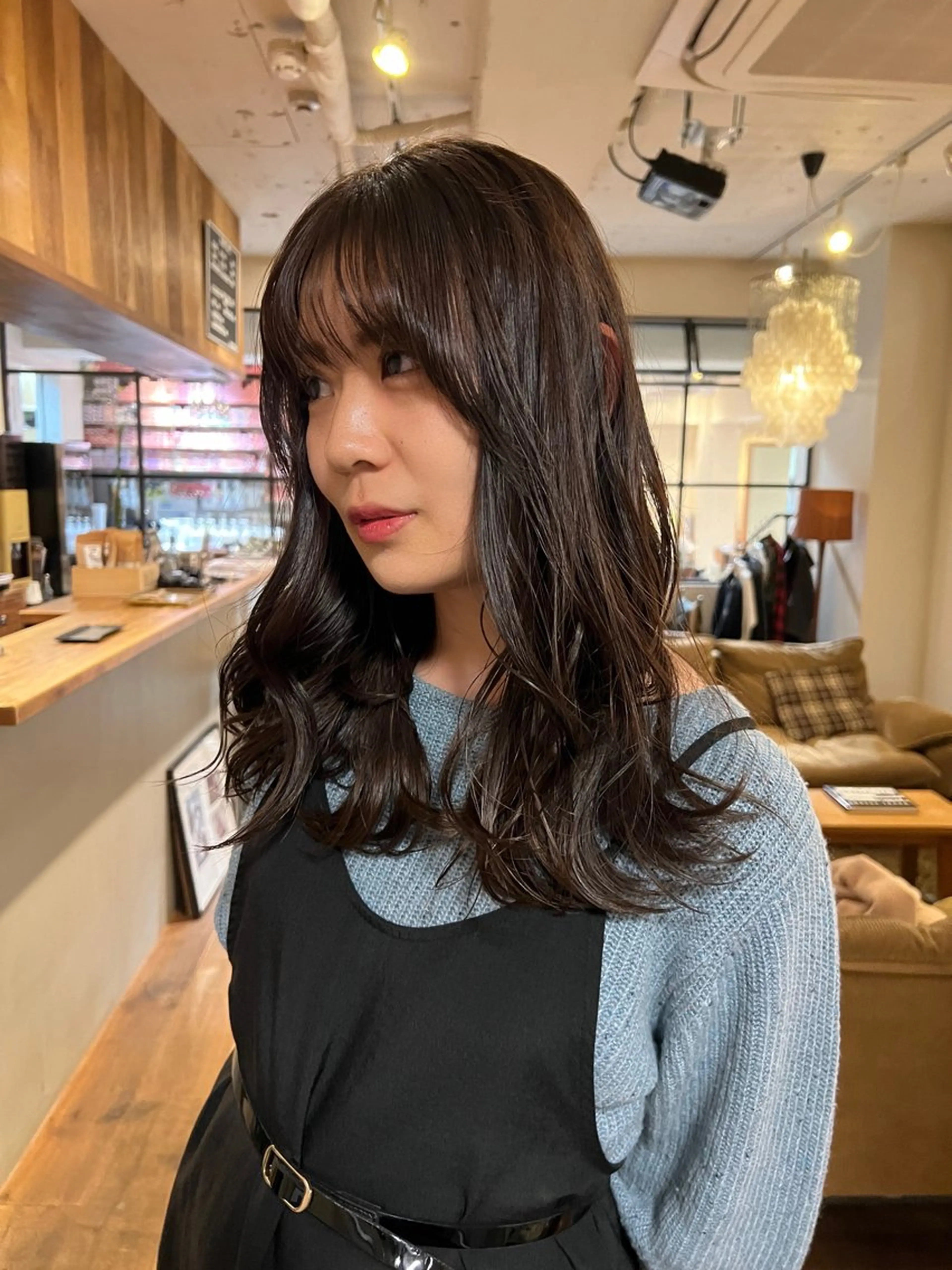 セミロング カラー ベージュカラー オリーブベージュ drop /Hiroto✩.*のヘアスタイル