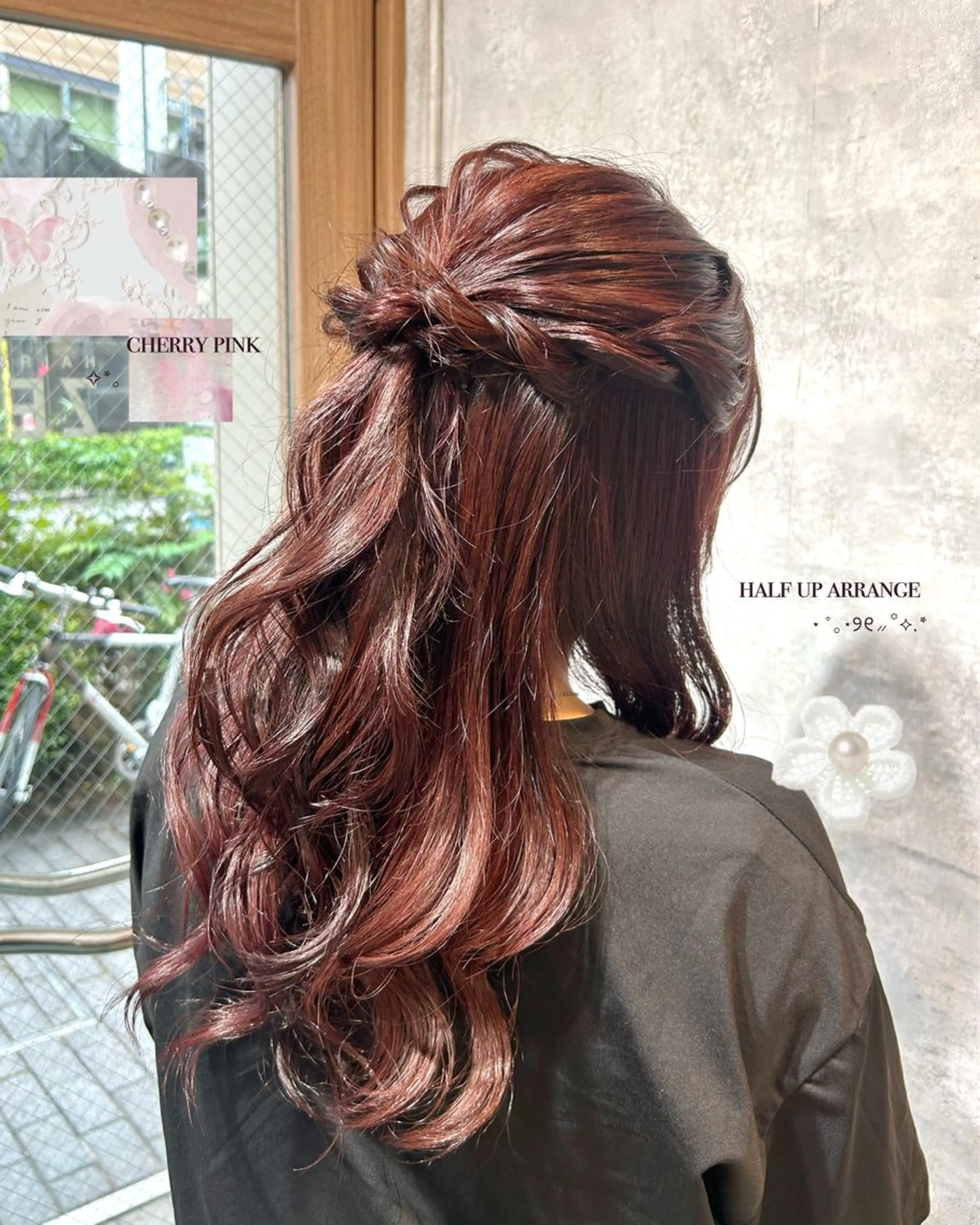 ロング カラー ヘアカラー ヘアセット レイヤー/手書きネイ ルCOCORO 🎀のネイルデザイン