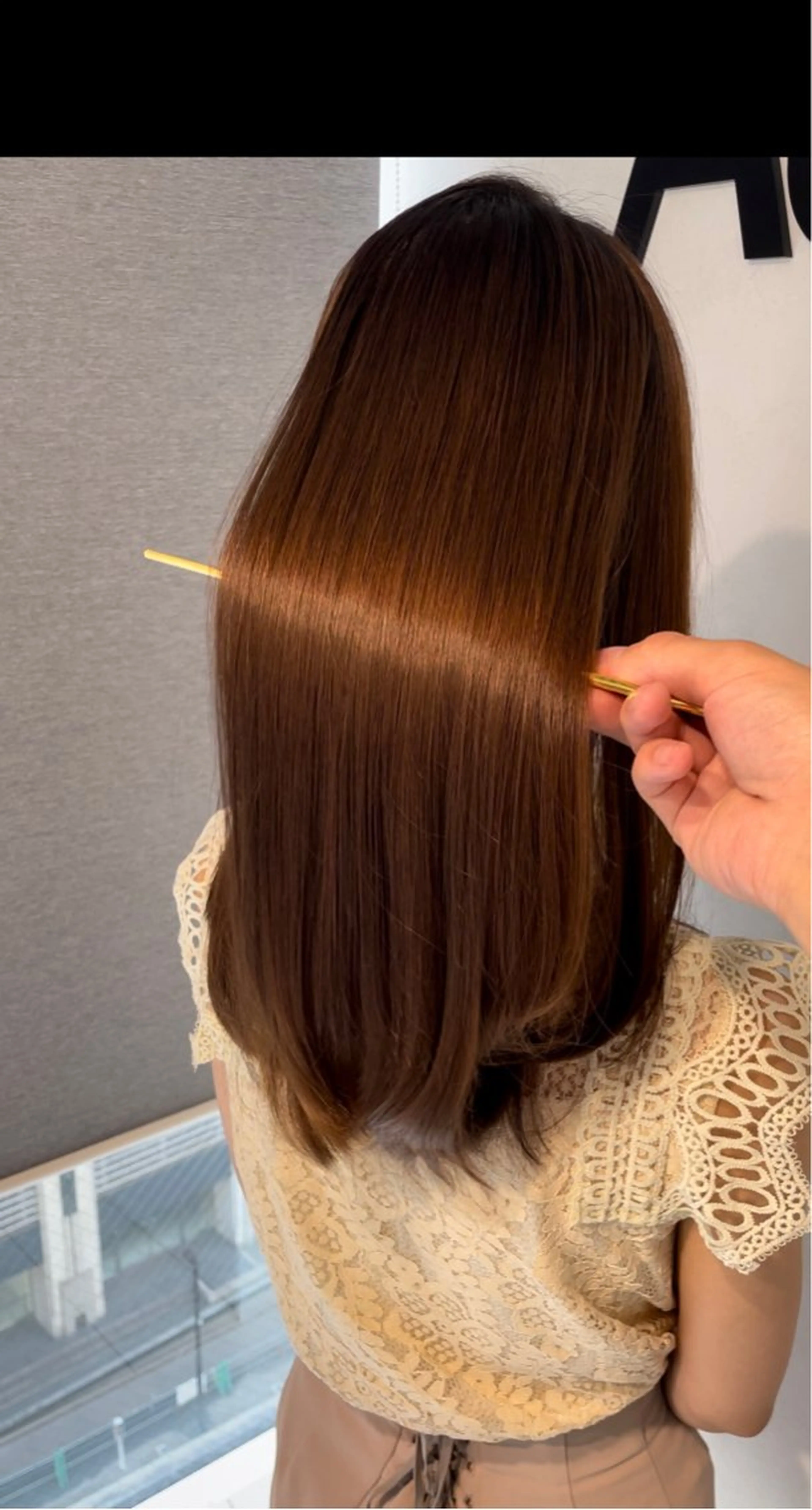 セミロング カット 縮毛矯正 トリートメント ヘッドスパ ✨髪質改善✨美髪 矯正🫧小泉のヘアスタイル