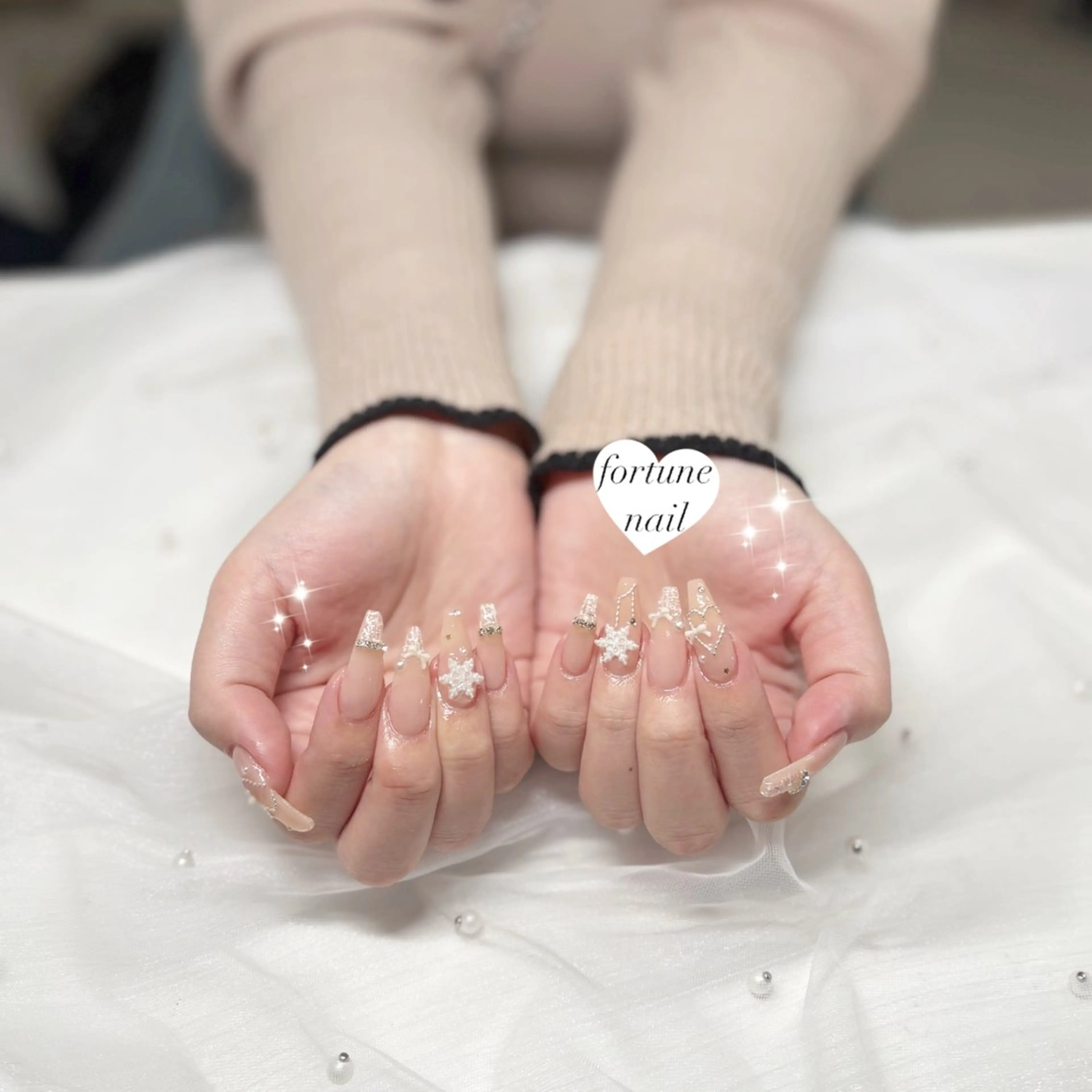 オフあり♡韓国、ワンホン、ガーリーネイルやり放題120分🎀♡(アート目安片手5本)の写真