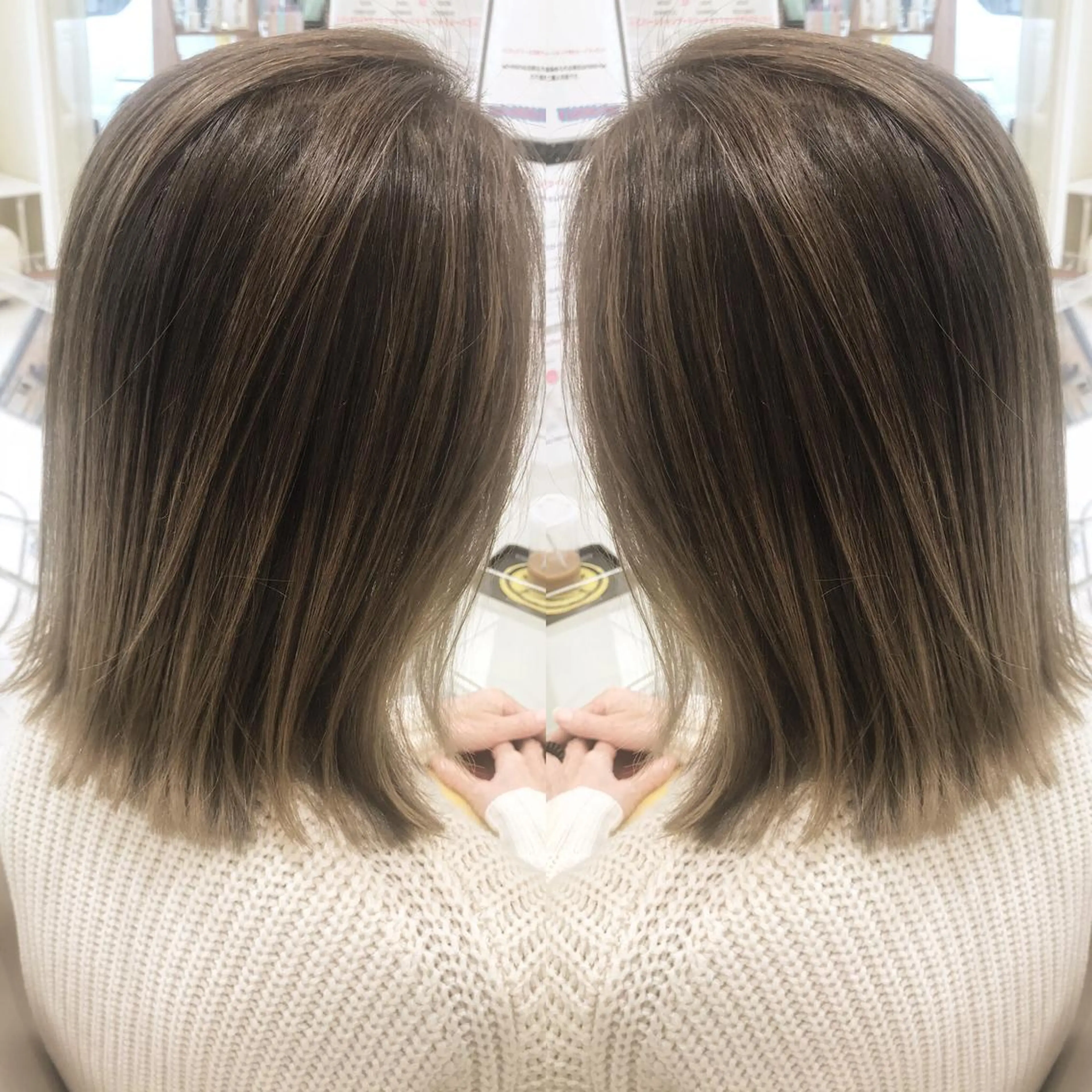 ミディアム カラー ナガイ ユウキのヘアスタイル