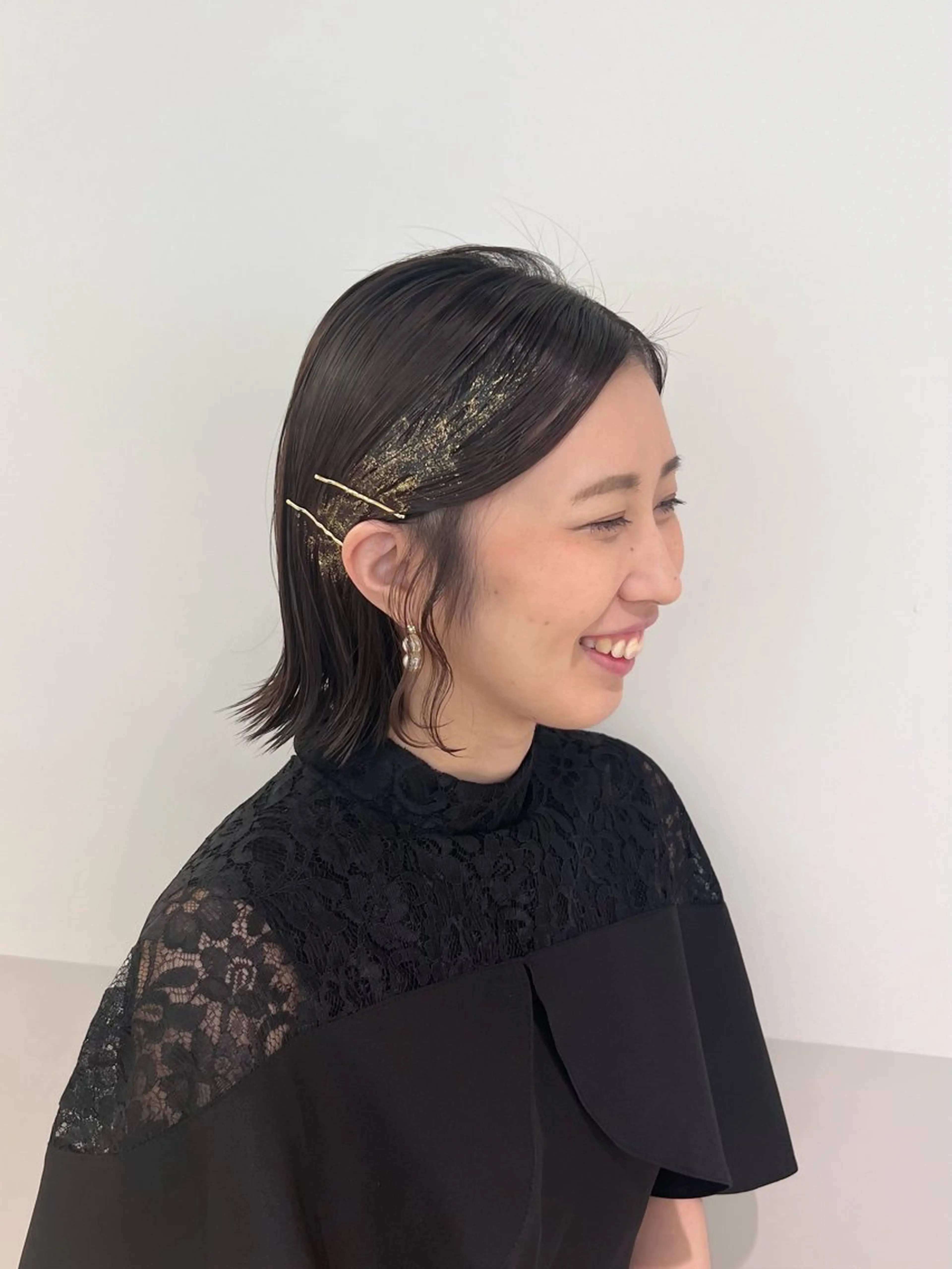 ショート ボブ 外ハネヘア ヘアセット SALOWIN川崎所属・似合わせレイヤー/ 美髪縮毛矯正/ミナエのヘアスタイル