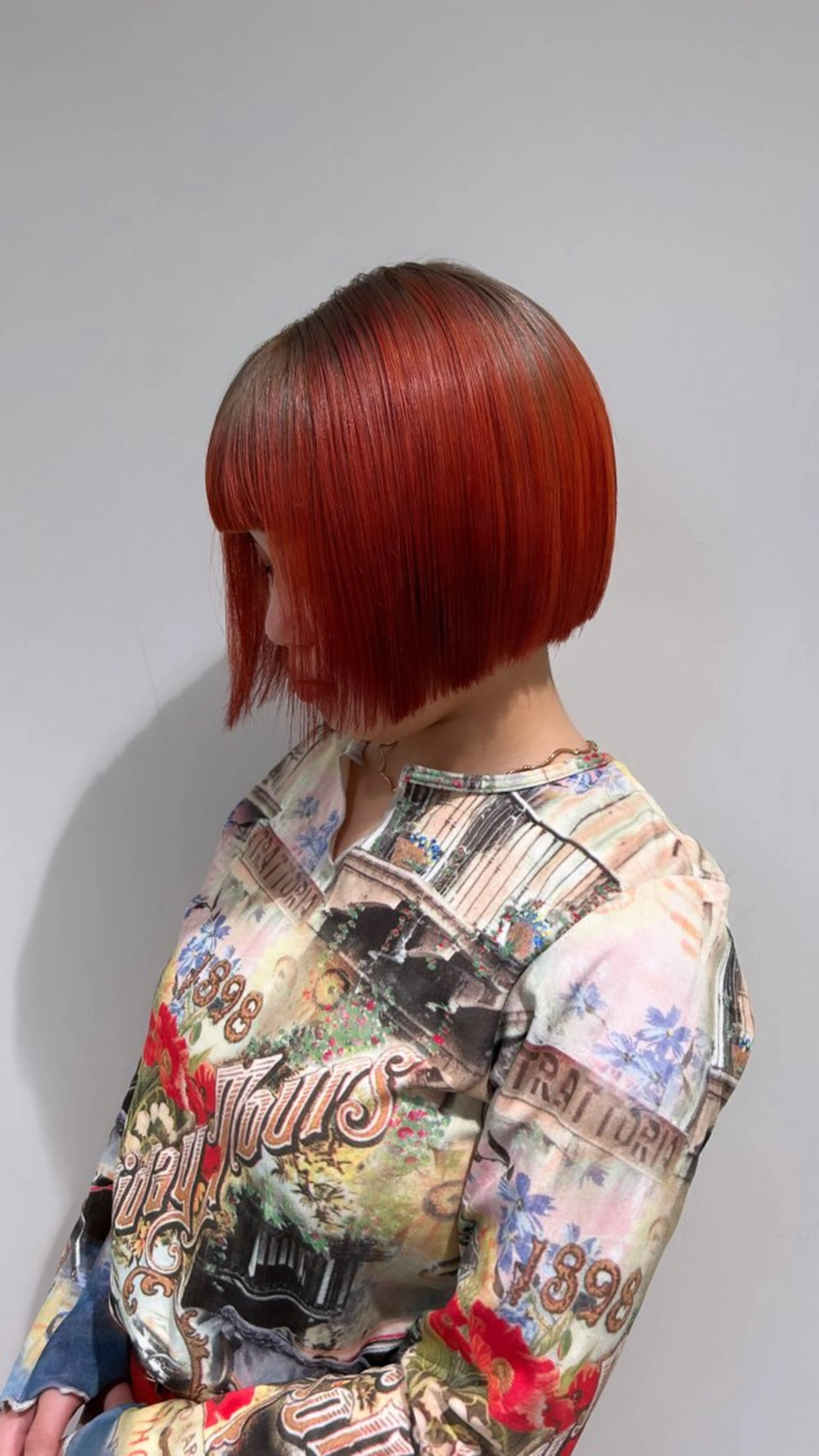 ショート カラー ベージュカラー オレンジ ボブ カット ヘアカラー トリートメント GO TODAY  SHAIRE  SALON   渋谷モディ所属・スキバサミを使わない カット🌼唯🌼のヘアスタイル