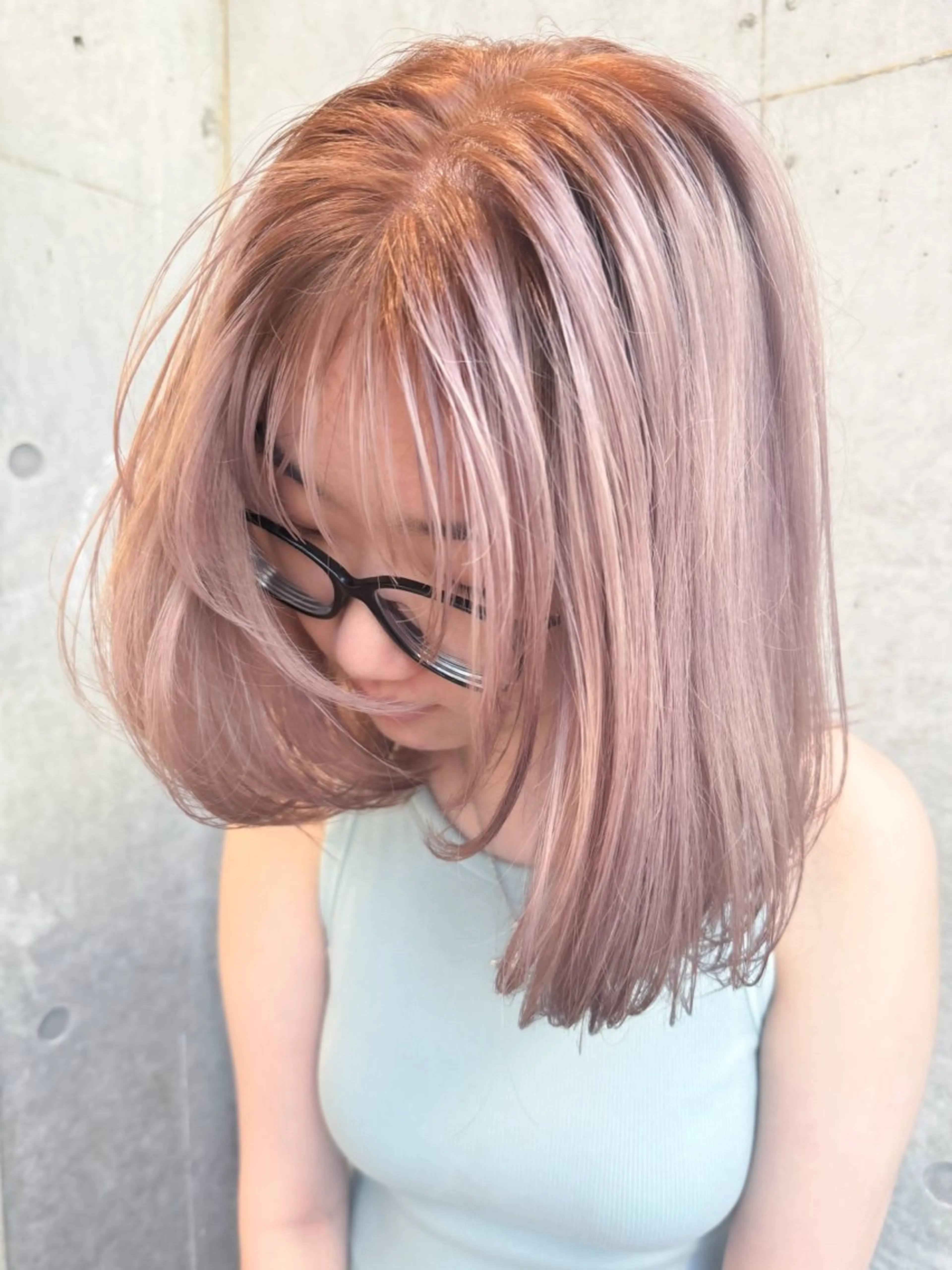 ミディアム カラー ヘアアレンジ ミニボブ/ブリーチ 🌈MISATOのヘアスタイル