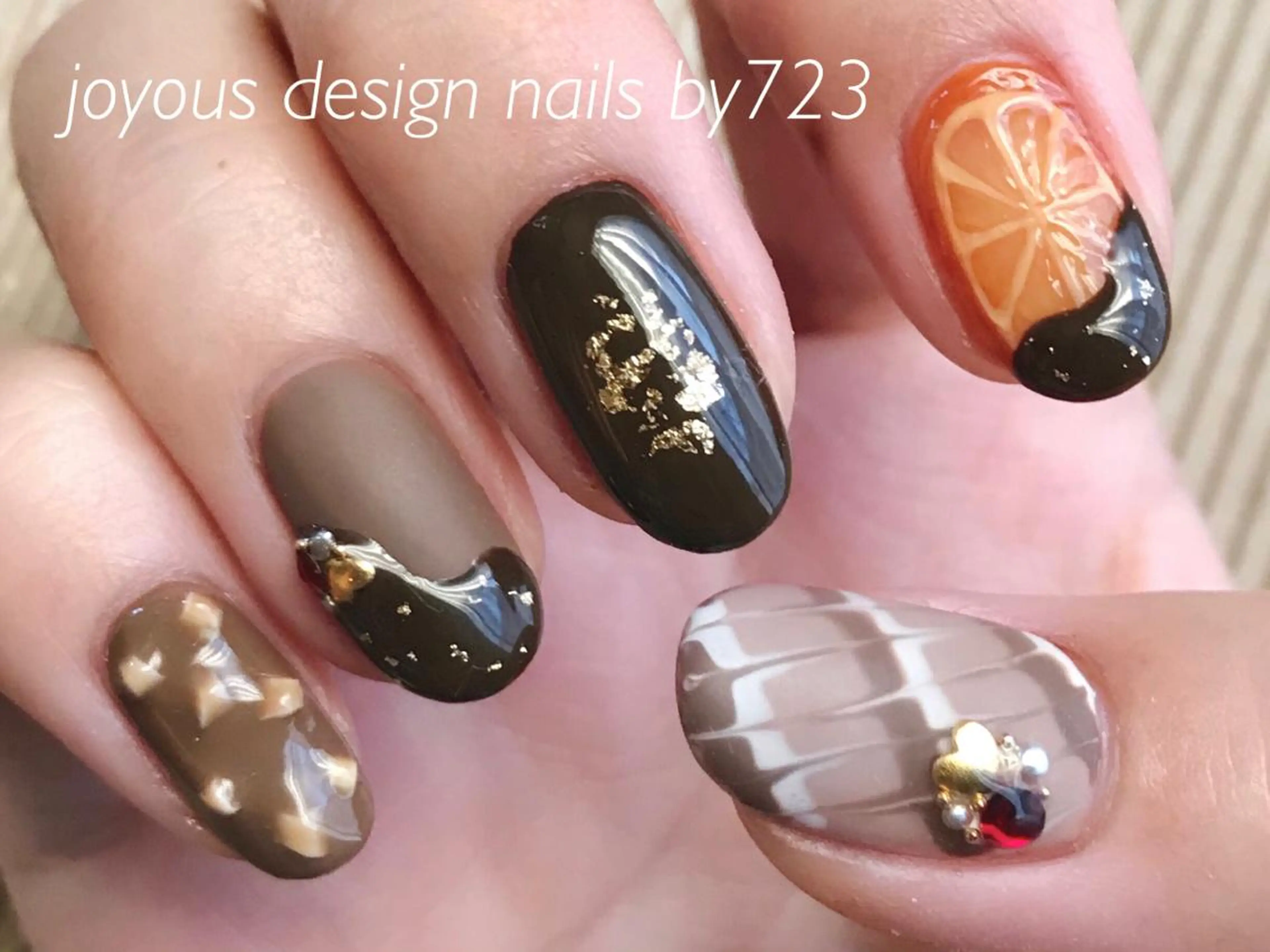 ネイル マットネイル ハンドネイル jdn natsumiのネイルデザイン