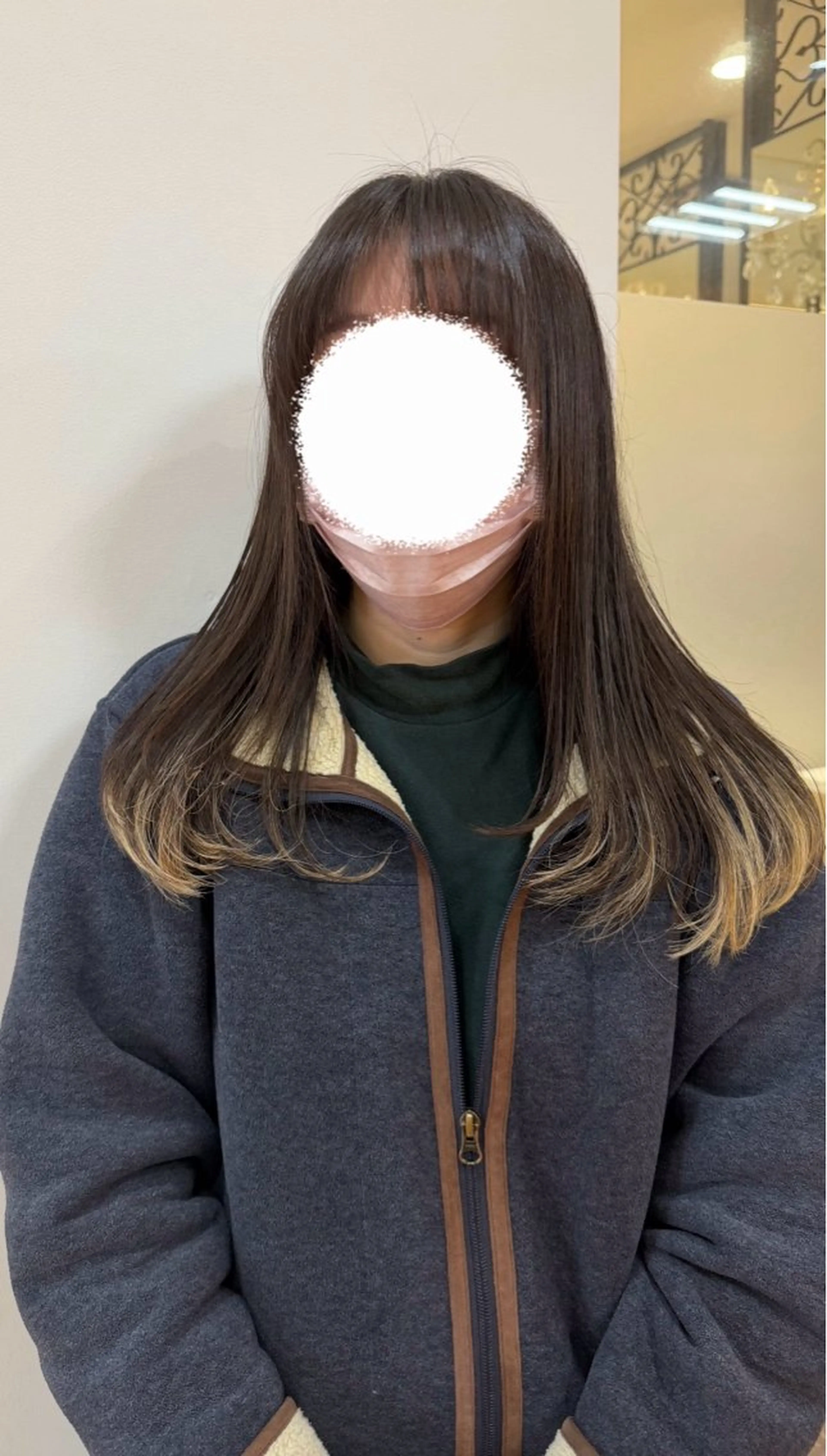 ロング 顔まわりレイヤー 顔周りカット レイヤーカット カット 髪質改善カラー なーこ💖🌈のヘアスタイル