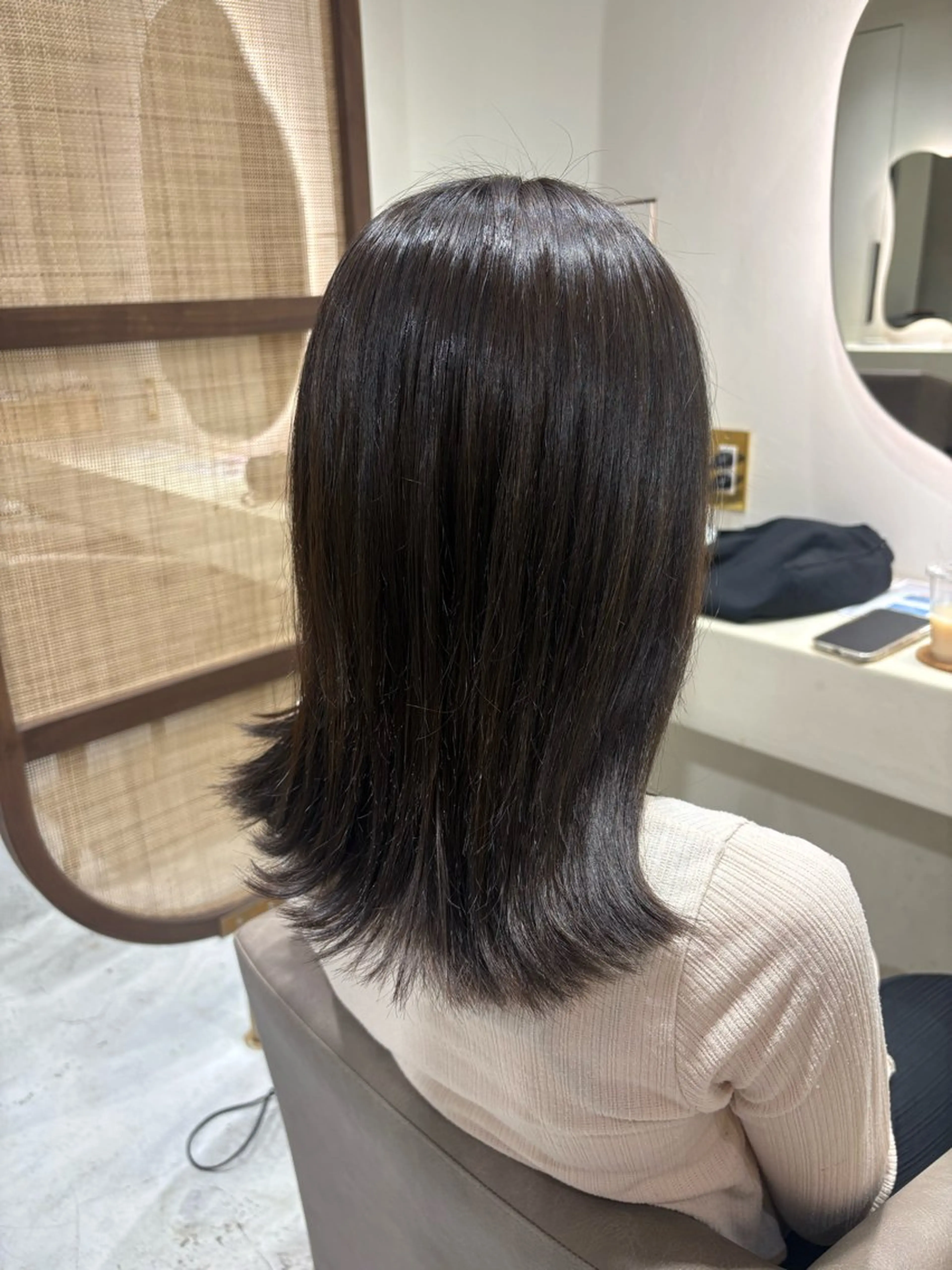 【💍透明感カラー💍】ダメージ減カラー＋選べる1TR✨＋コテ仕上げ   /池袋/高品質カラー/バイカルテ/サブリミックの写真