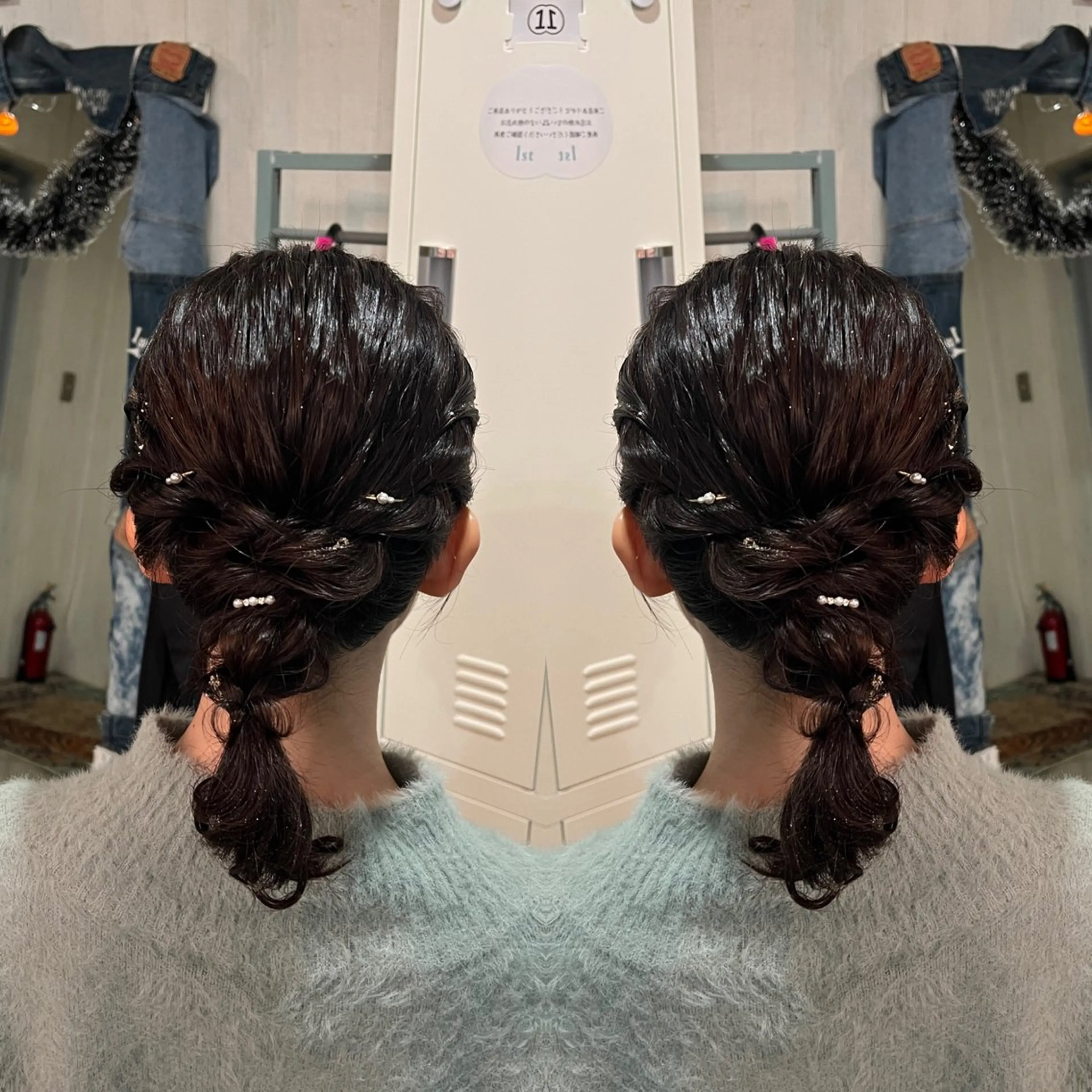 ミディアム ヘアアレンジ ヘアセット レイヤー/ボブ/ ミニボブ/AOIのヘアスタイル