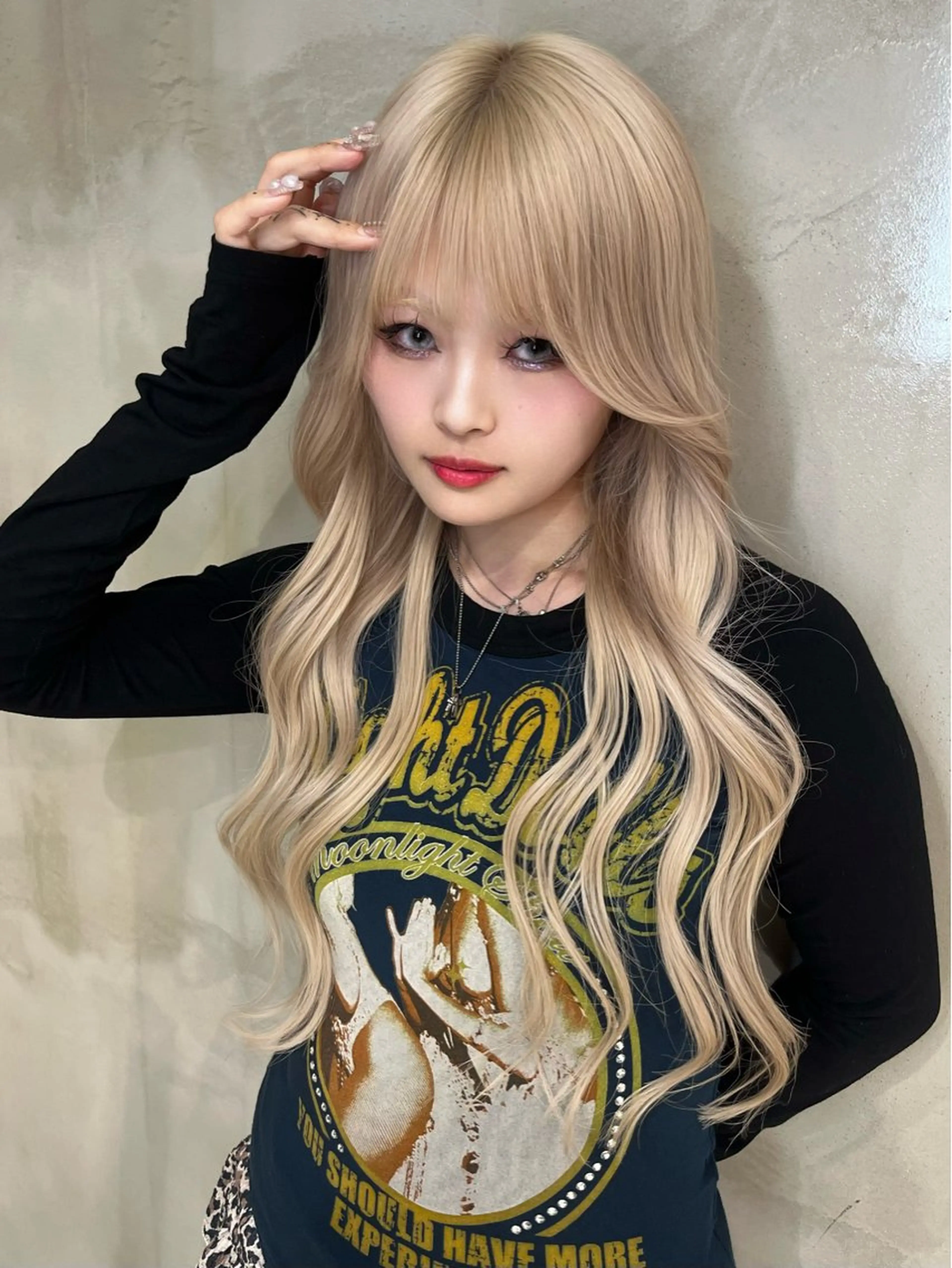 ロング カラー 表参道/ハイトーン/ misaki🎀のヘアスタイル