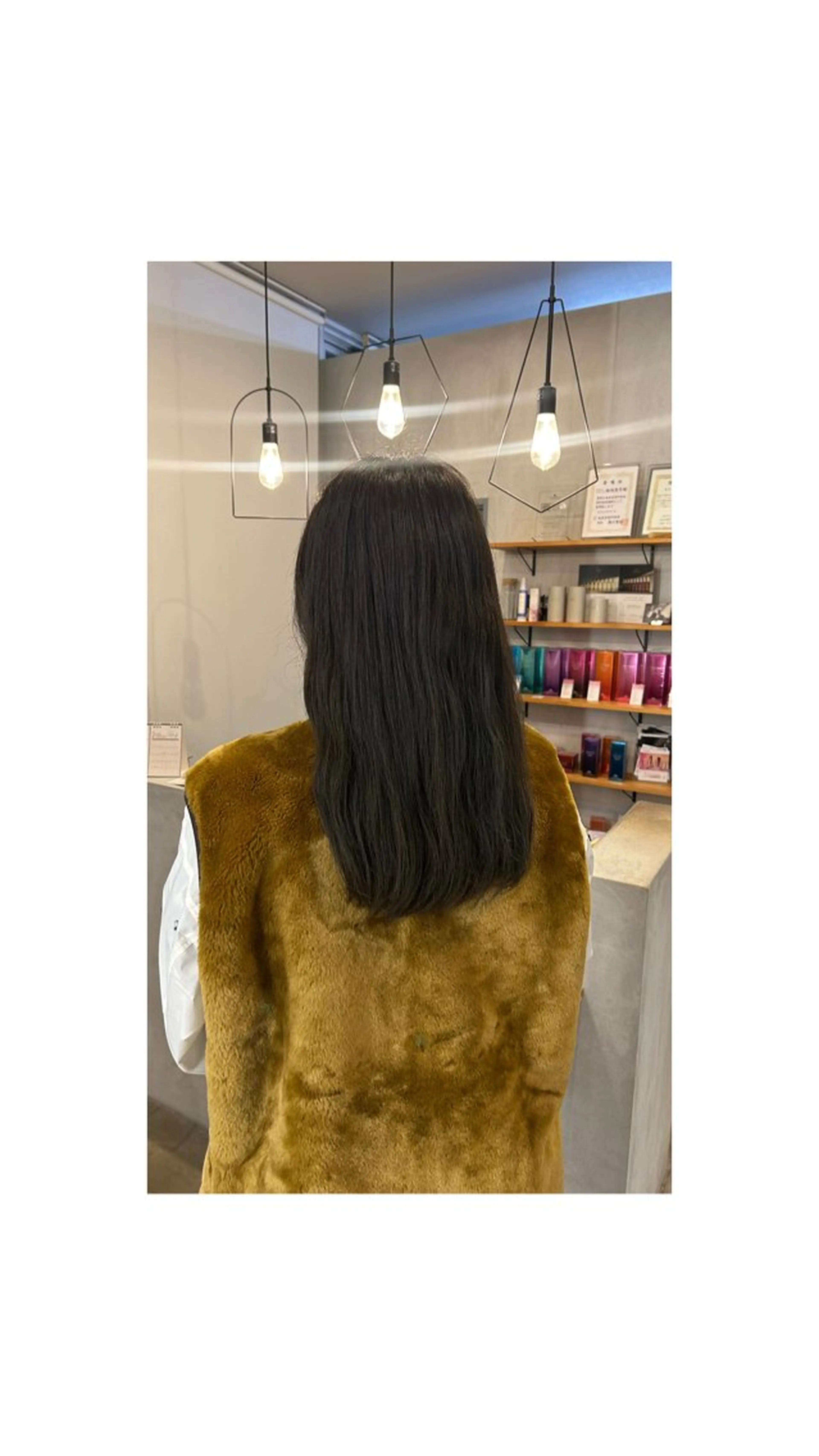 ロング パーマ ストレートパーマ ヘアカラー 長谷川 楓恋のヘアスタイル