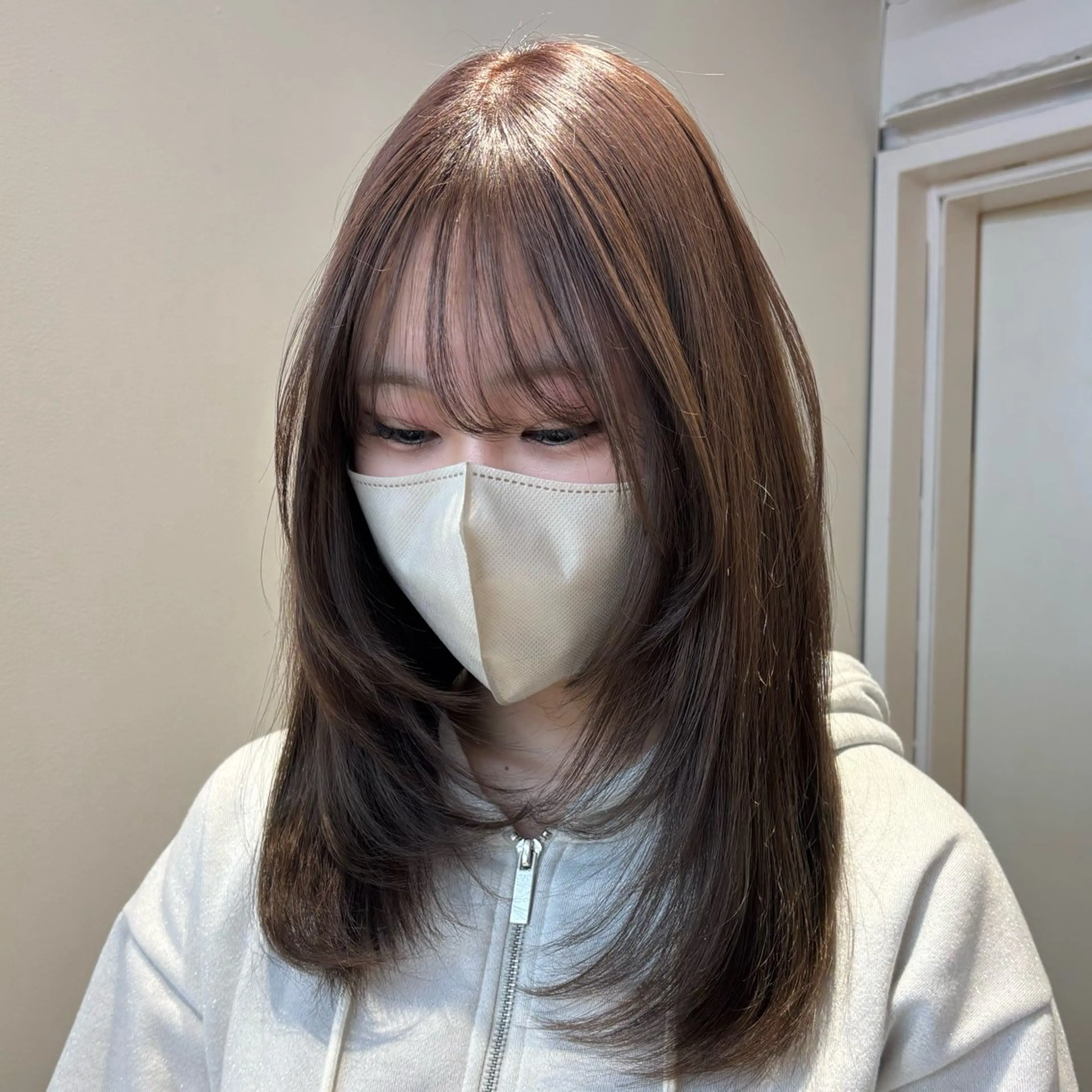 ロング カラー 似合わせカット ヘアカラー 暗髪／艶髪／渋谷/ モモカ🎀のヘアスタイル