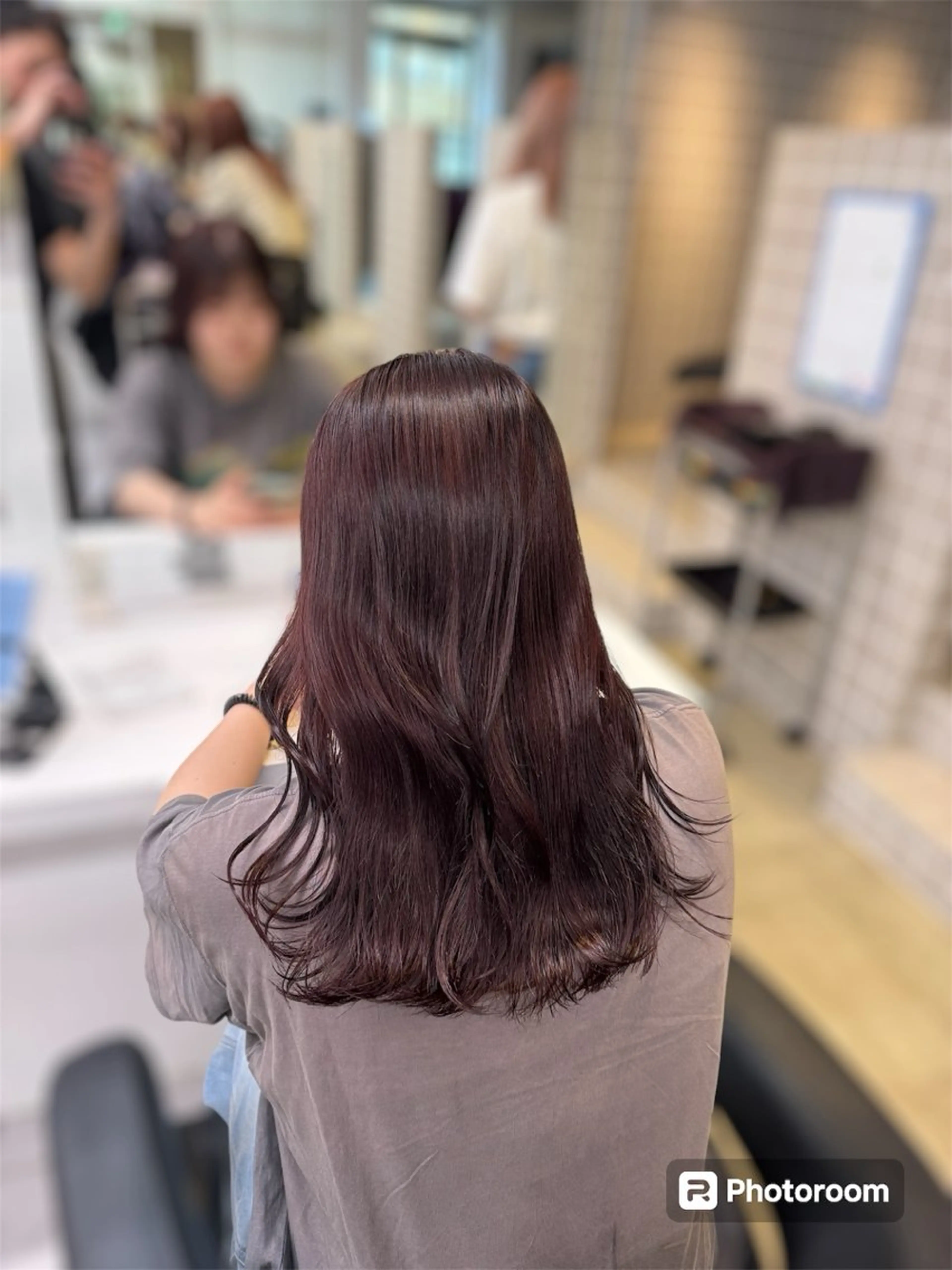ミディアム カラー ヘアアレンジ ラベンダーカラー ピンクカラー ピンクラベンダー ヘアカラー トリートメント ヘッドスパ ヘアセット 顔まわりカット の達人のヘアスタイル