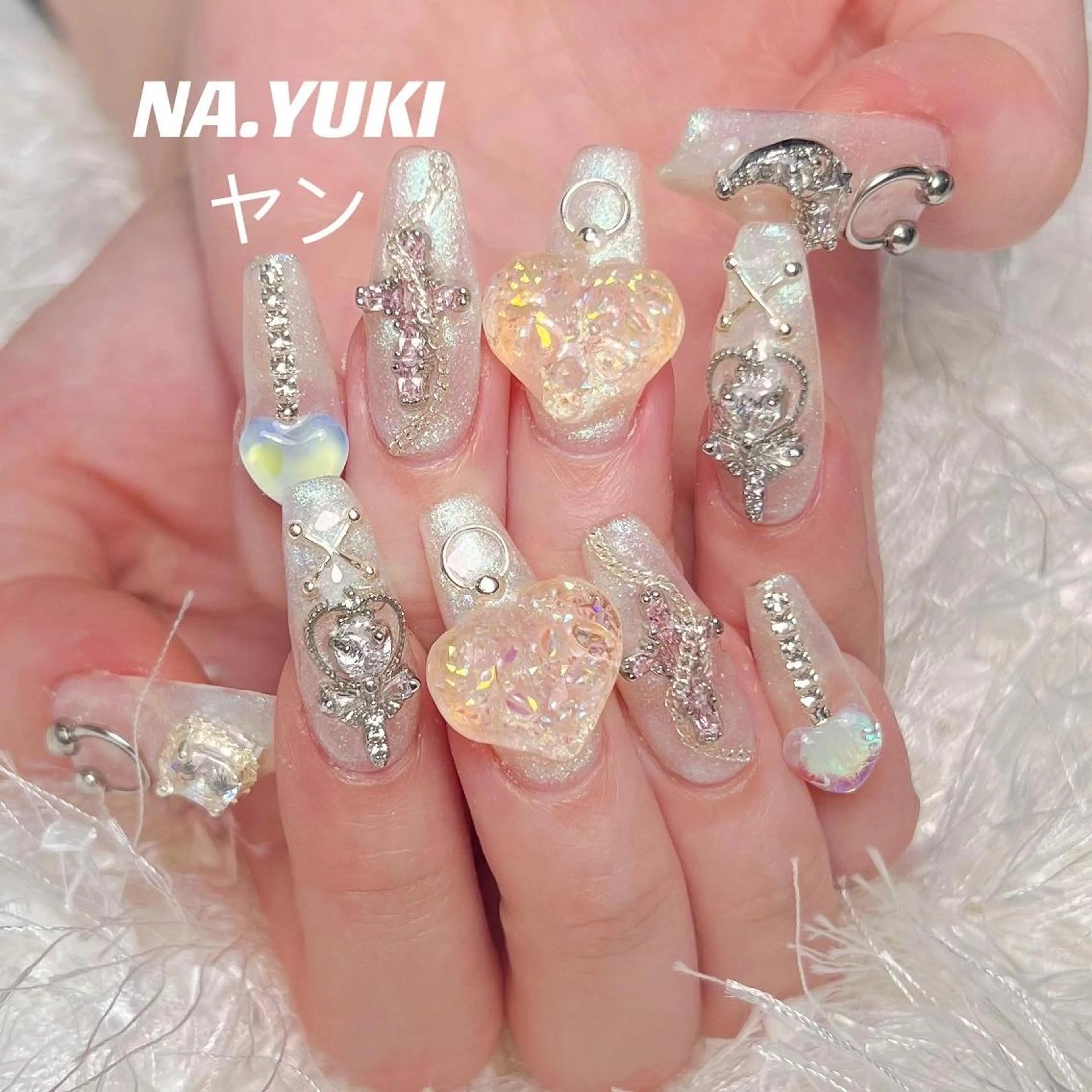 ネイル ロング ハンドネイル 🎀 moo～ 🎀のネイルデザイン