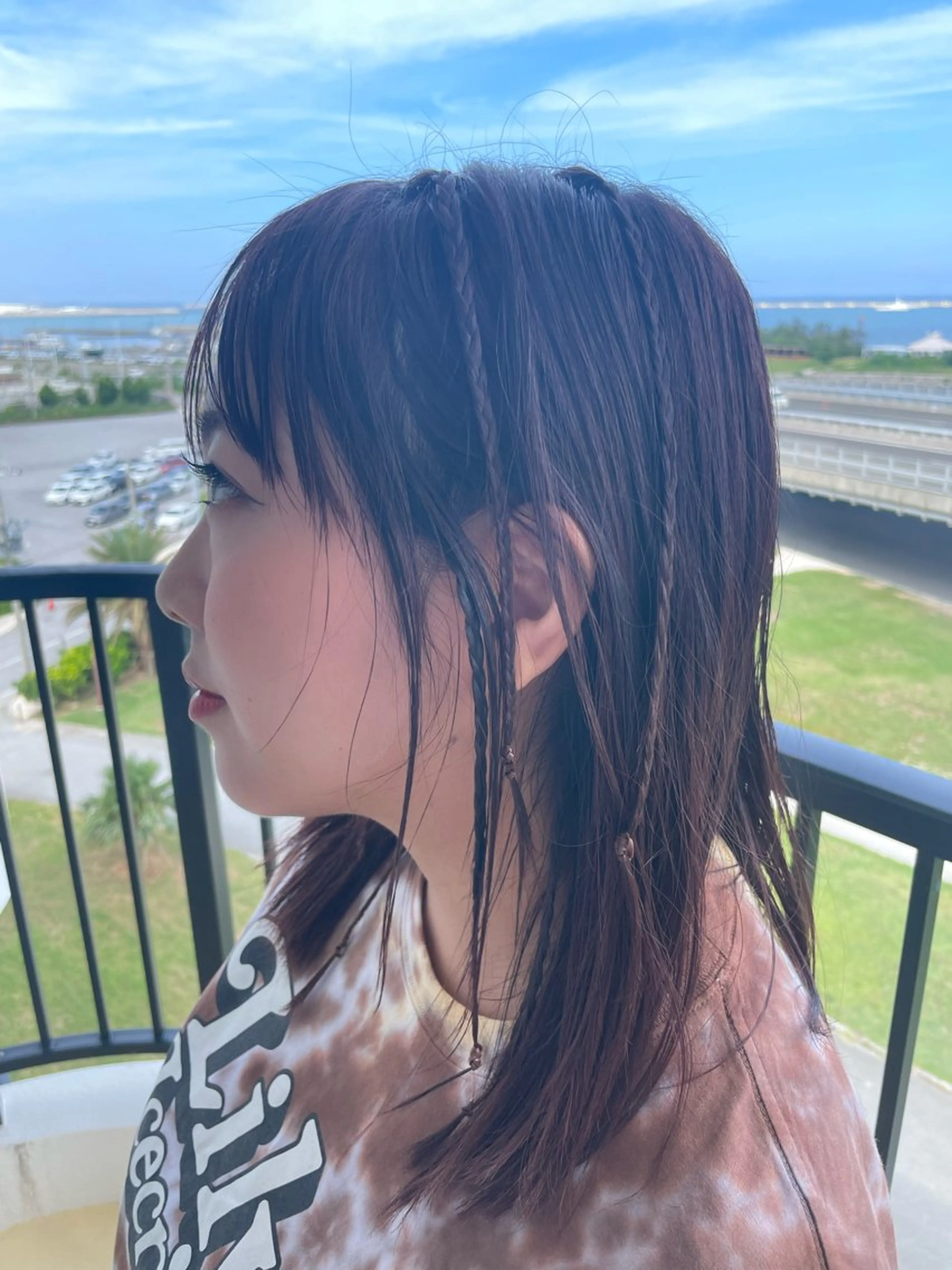 セミロング ヘアアレンジ ヘアセット KURIA‪‪*⋆ஐ ブリーチ/韓国ヘアのヘアスタイル