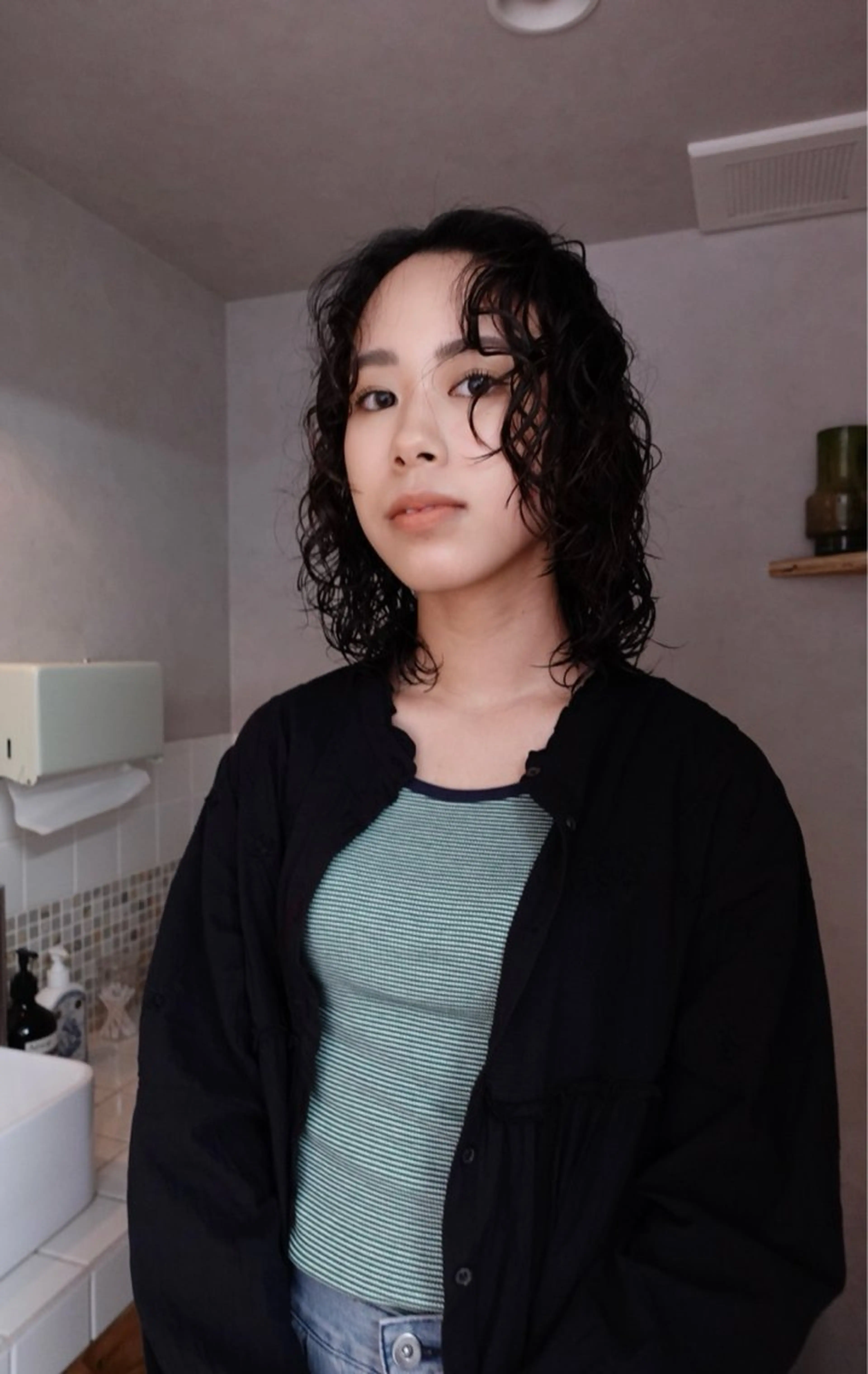 カラー パーマ nishido ハイライト/メンズのヘアスタイル