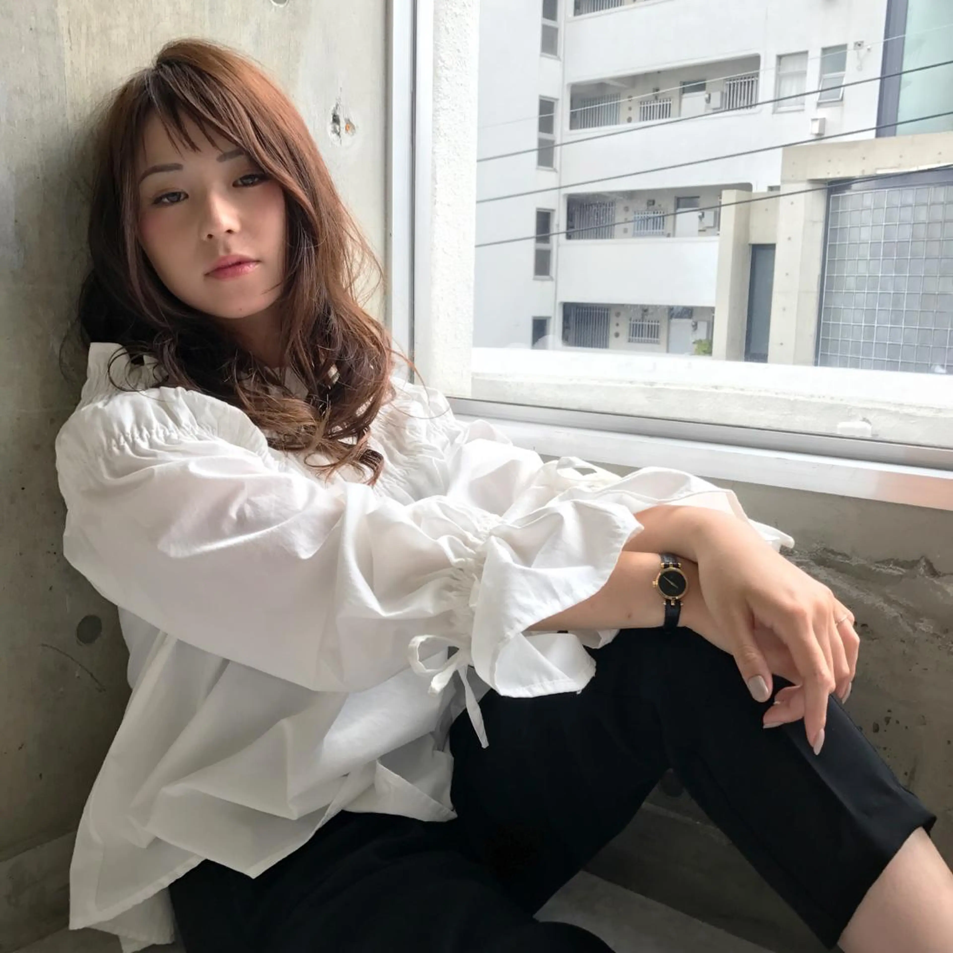 ミディアム カラー 日比 貴大/ minim hairのヘアスタイル