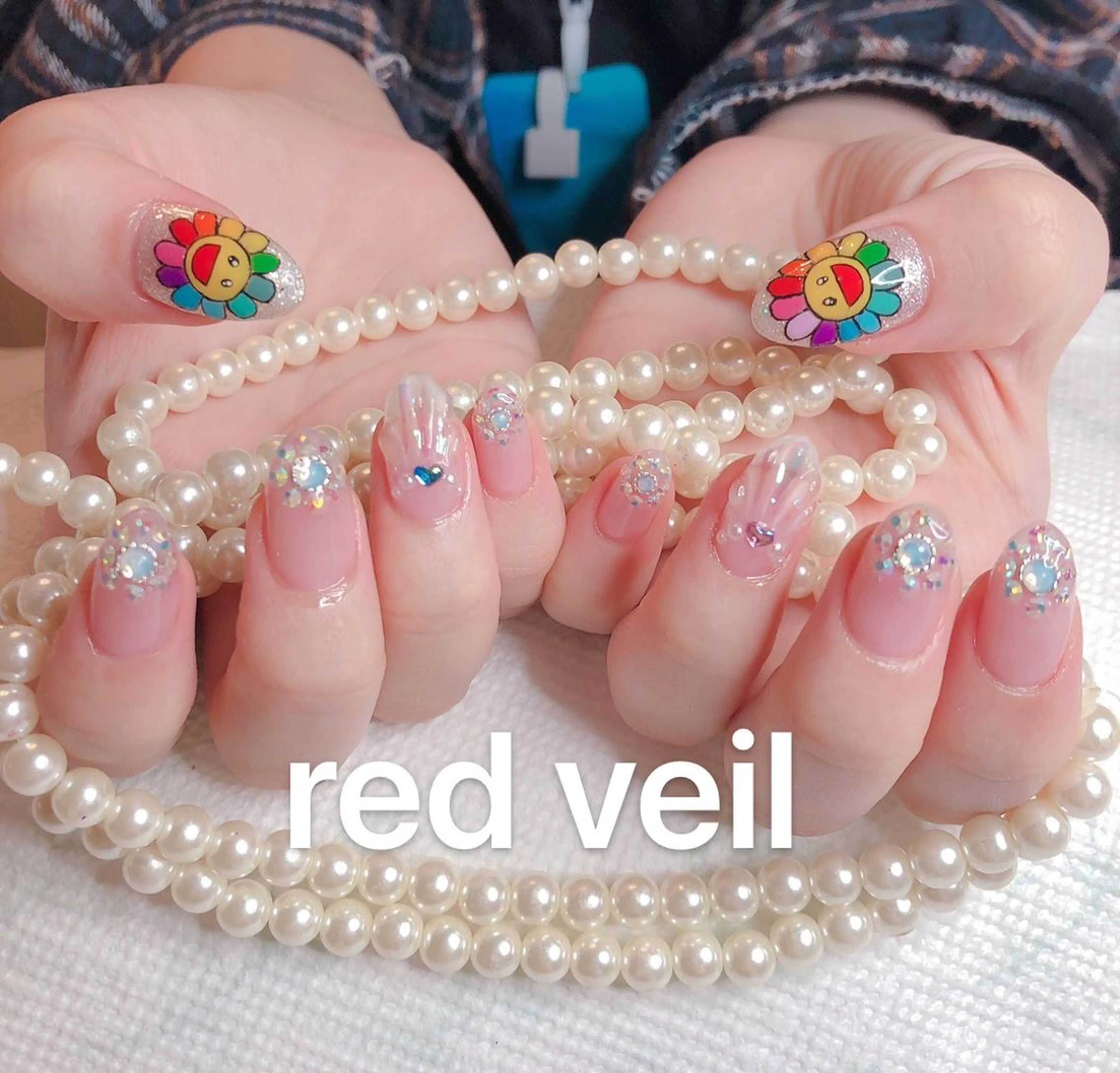 ミディアム ネイル ハンドネイル 長さ出し専門 nynaのネイルデザイン