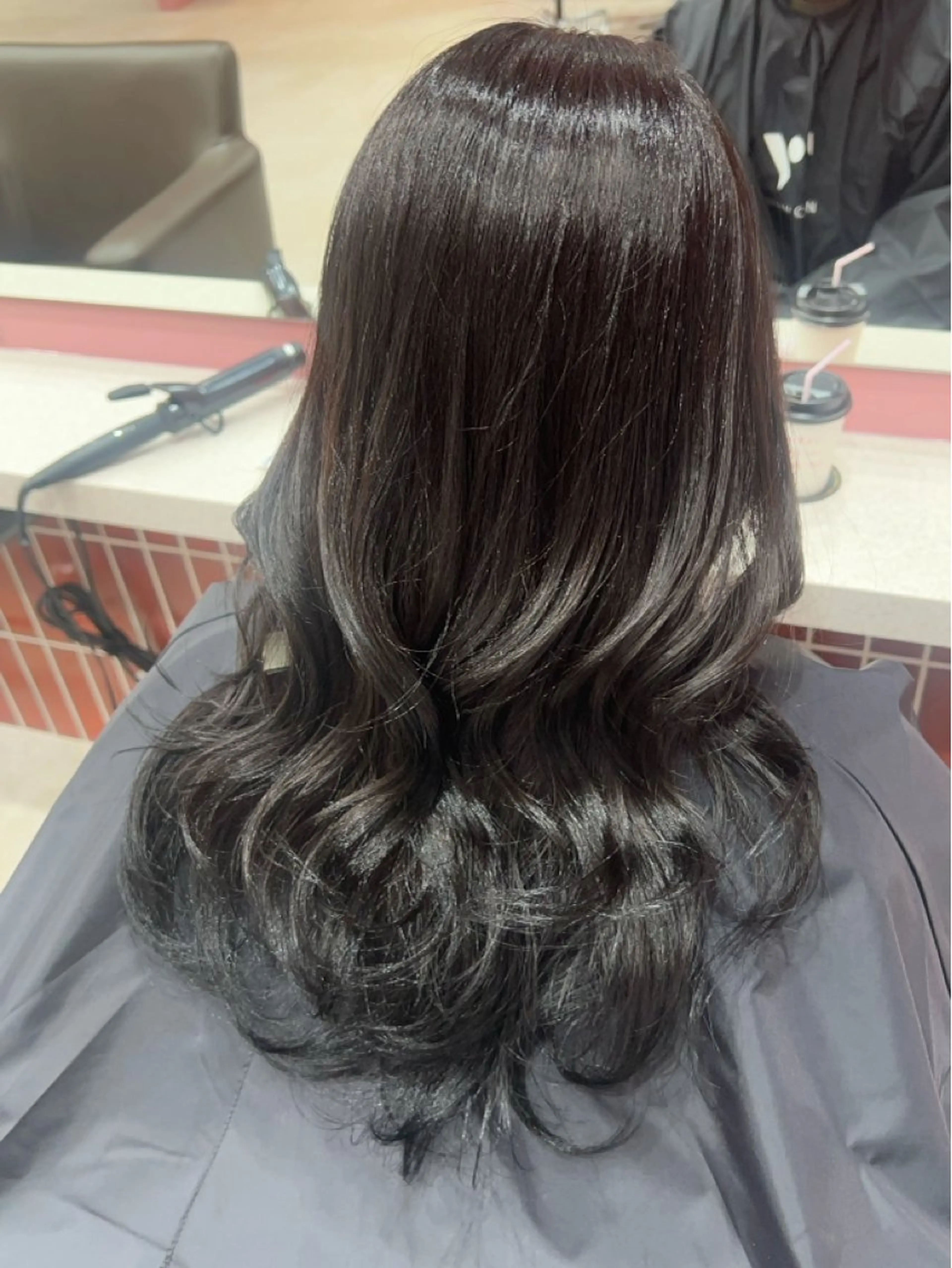 セミロング カラー 黒髪 ブルーカラー ケアカラー ラベンダーカラー 小顔カット 原宿／ワンホンヘア SAAYA🖤のヘアスタイル