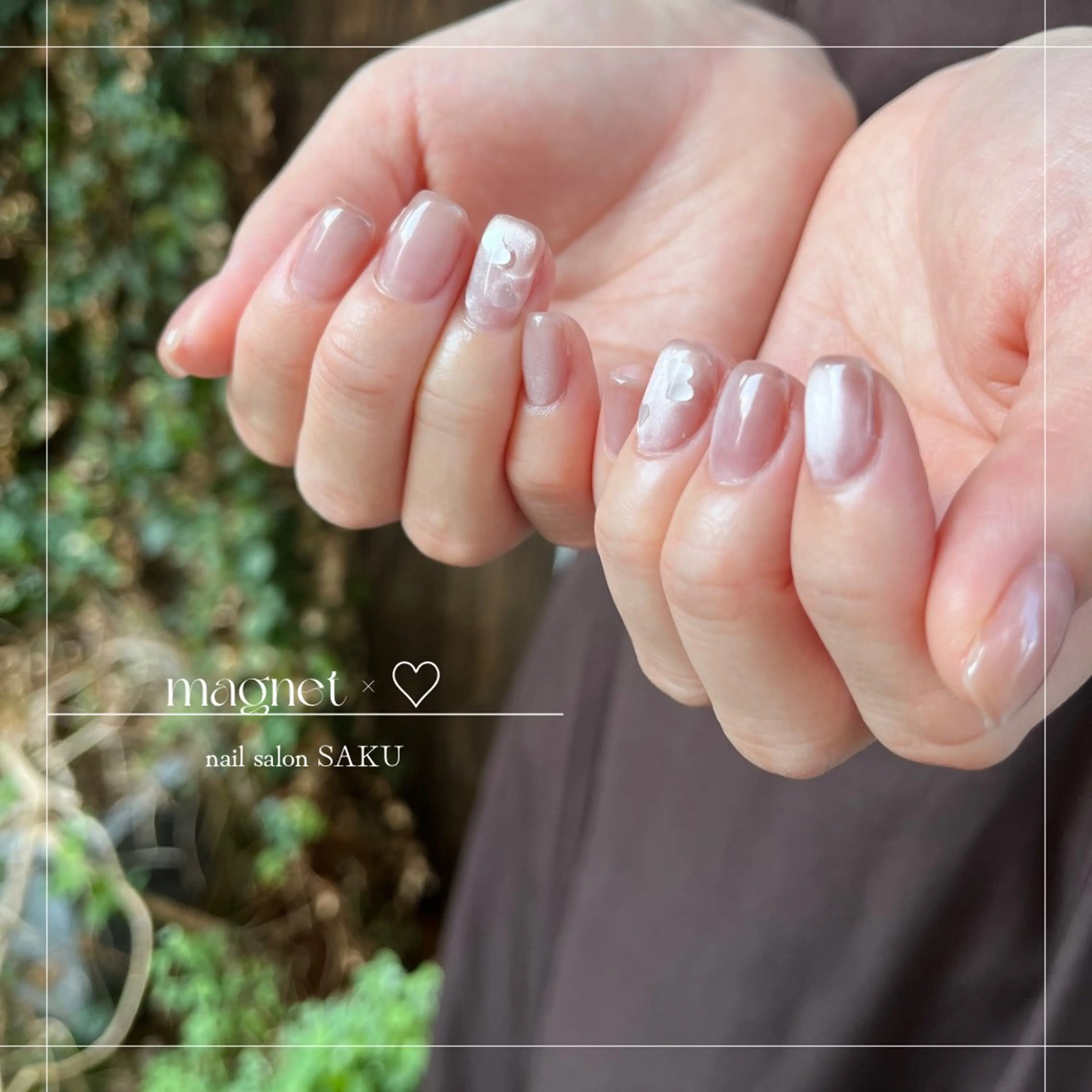 ネイル ニュアンスネイル シンプルネイル ハンドネイル SAKU  nail[サクネイル]所属・SAKU nail 作島茜のネイルデザイン