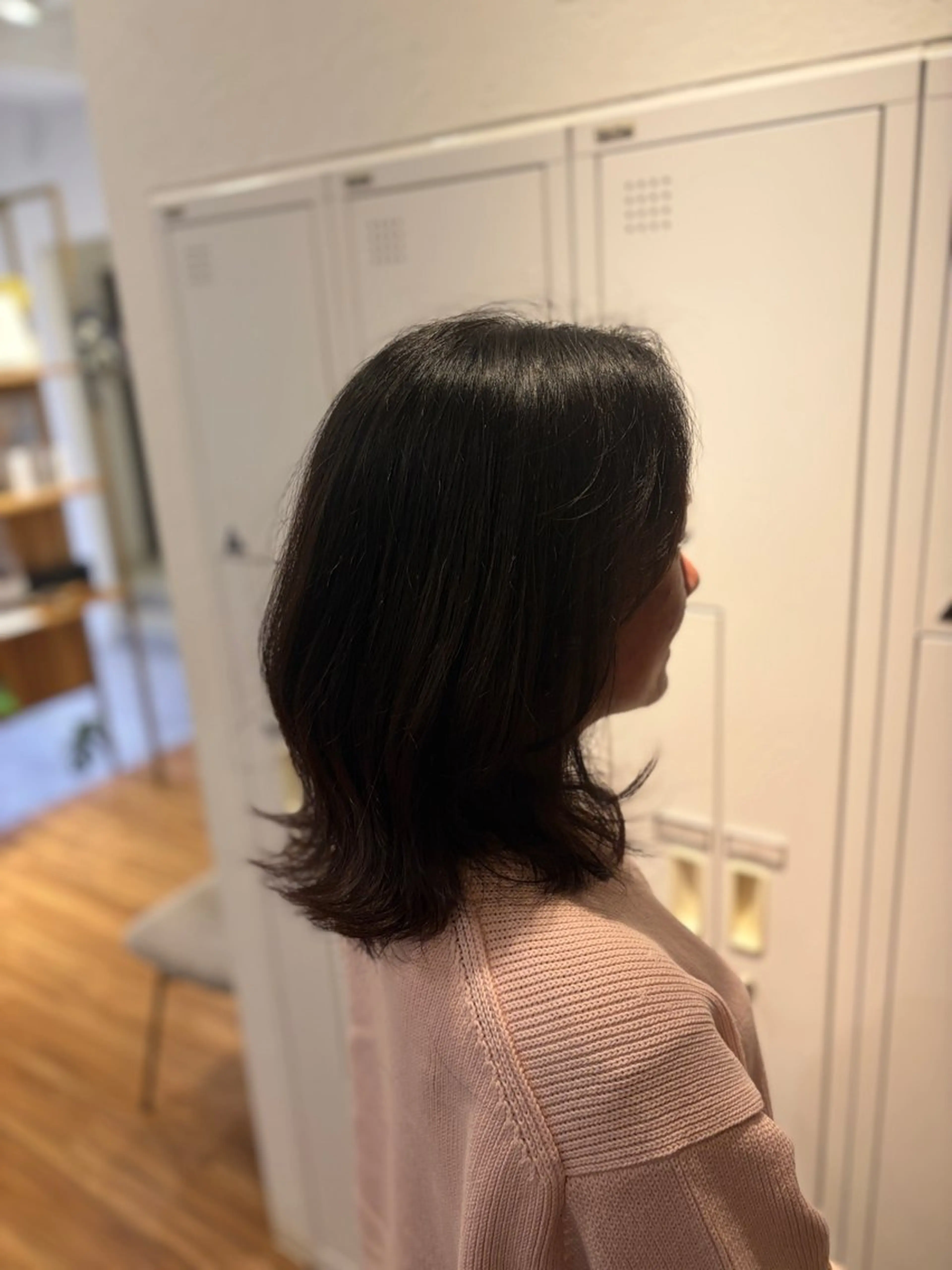 ミディアム くびれヘア くびれレイヤー レイヤーカット 木田 絢子のヘアスタイル