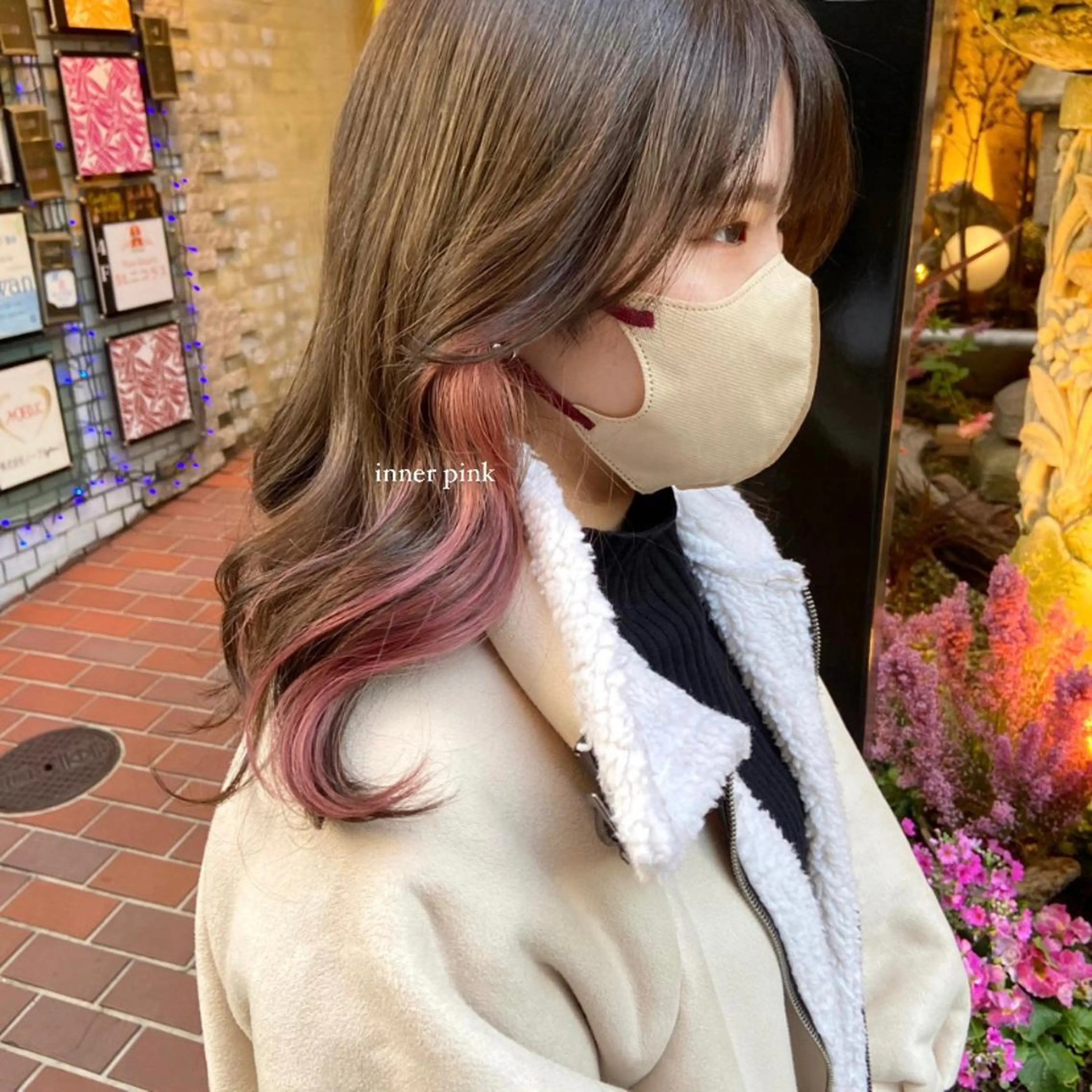 セミロング カラー ベージュカラー ブリーチ ケアブリーチ 透明感カラー ダブルカラー mai 🎀 / 梅田美容室のヘアスタイル