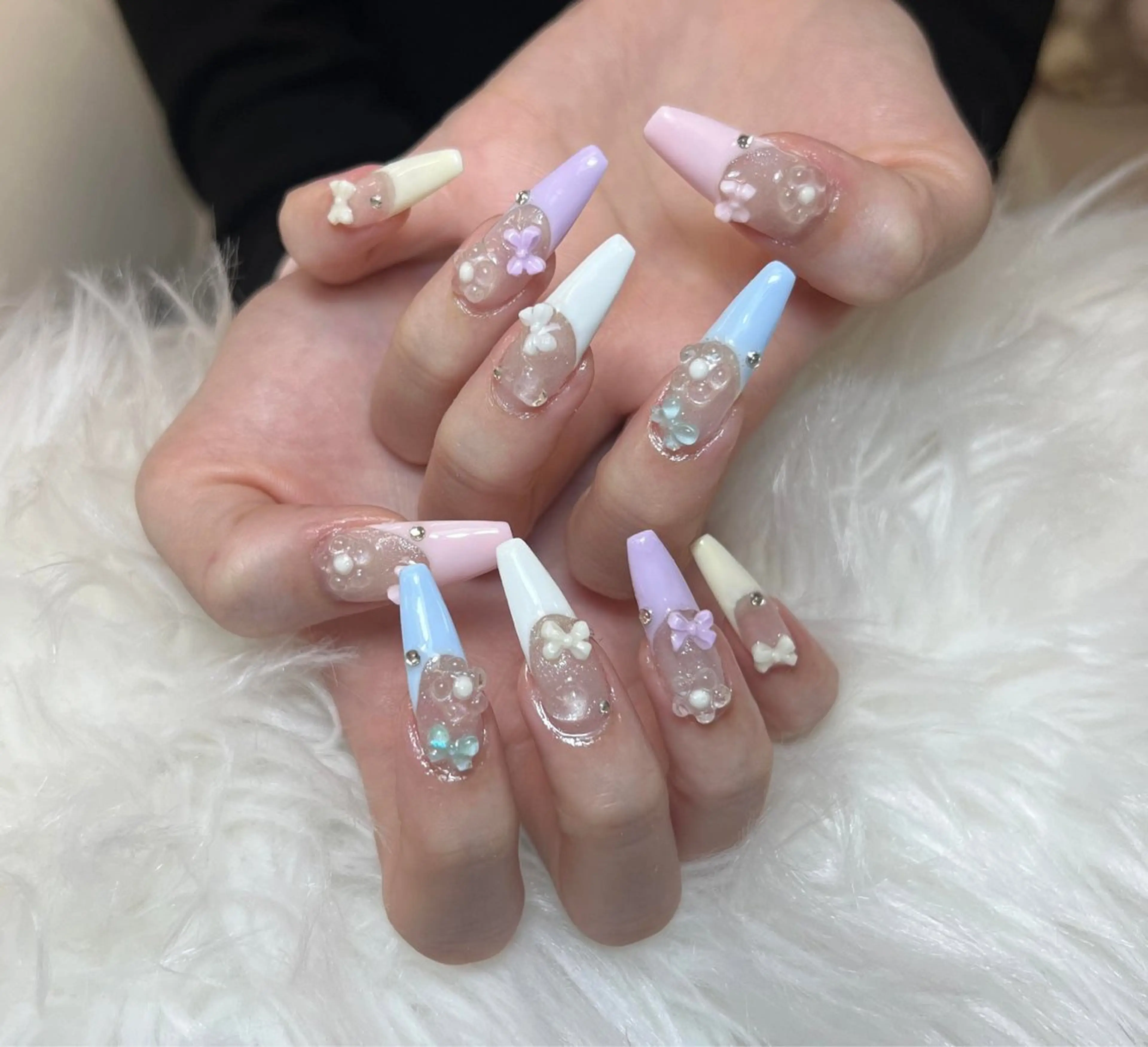 ネイル アートネイル オーロラネイル チークネイル 長さ出し フットネイル Chan nailsのネイルデザイン
