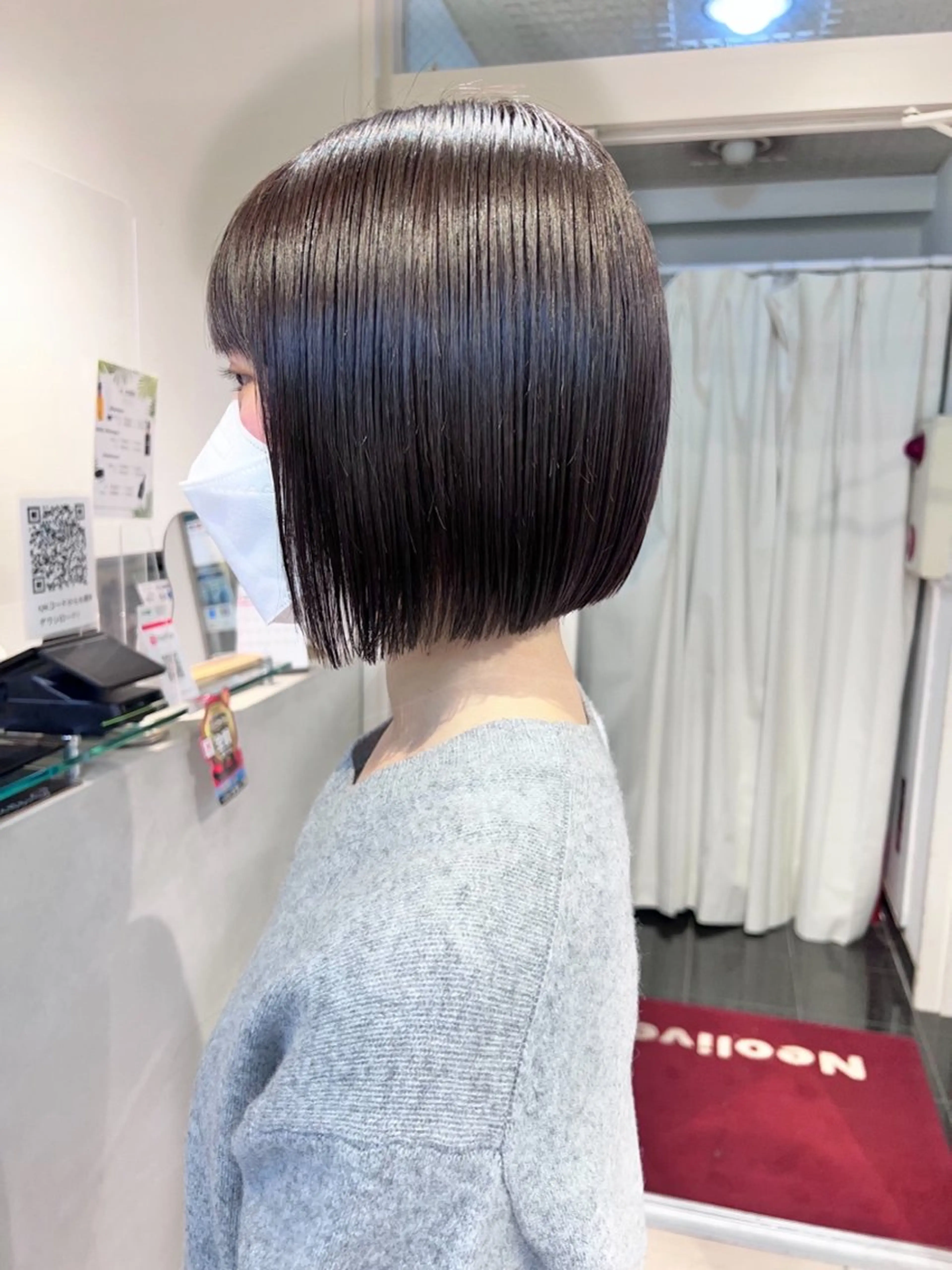 ショート カット センターパート /ニュアンスパーマのヘアスタイル