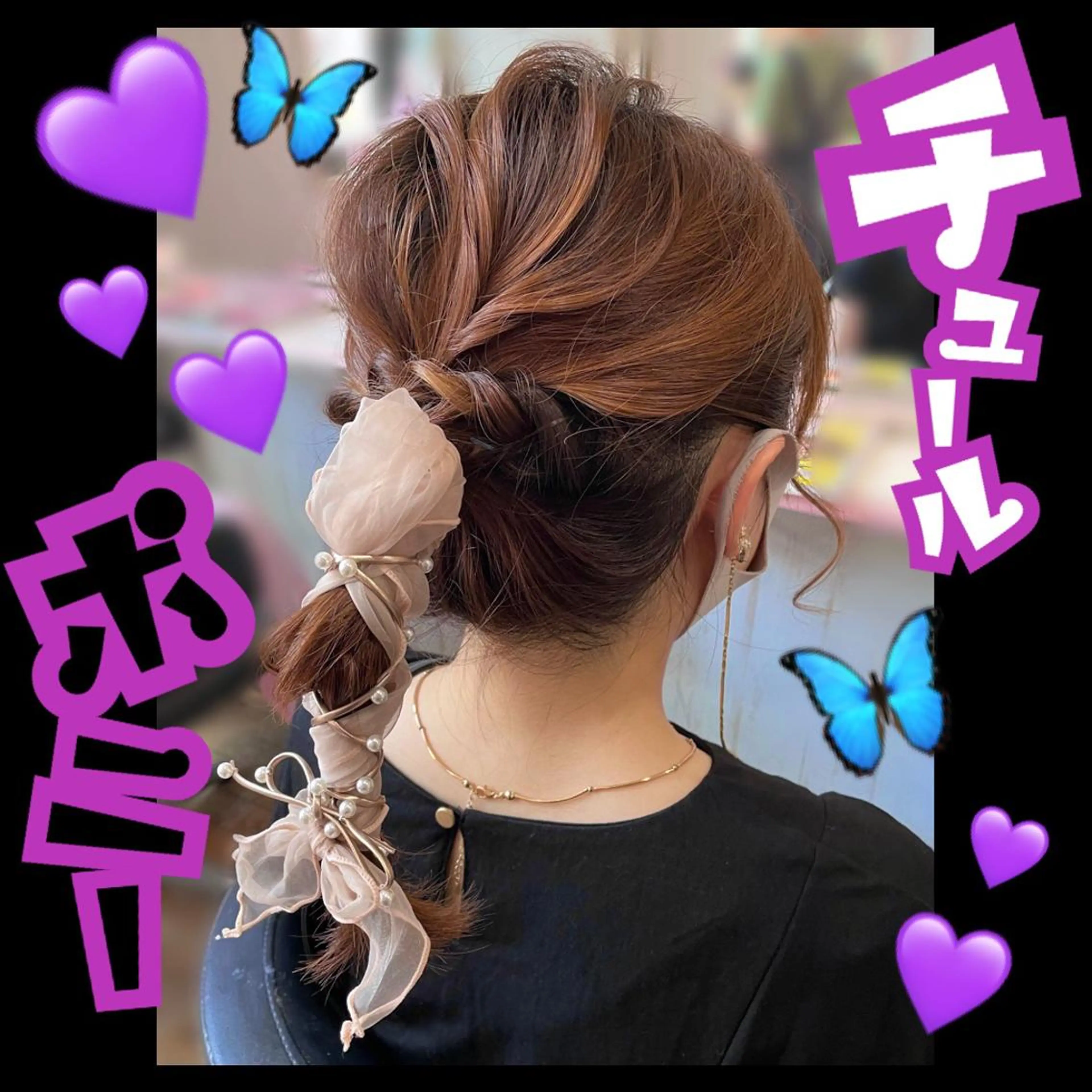 ミディアム ヘアアレンジ 結婚式・ブライダル ヘアセット Neo hair 谷町9丁目店所属・J (ジュリ)のヘアスタイル