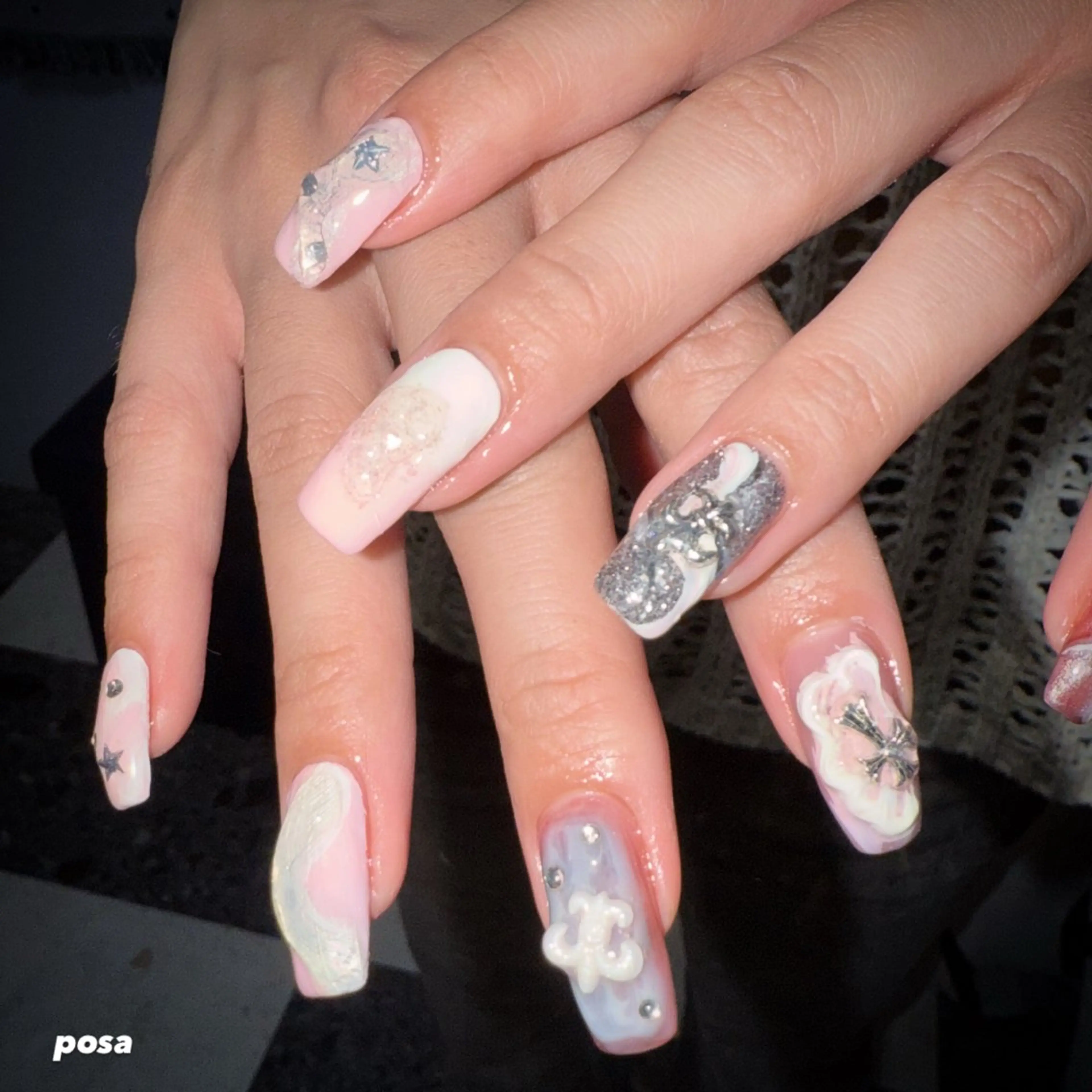 ネイル ピンク シンプルネイル ハンドネイル posa nail モエミのネイルデザイン