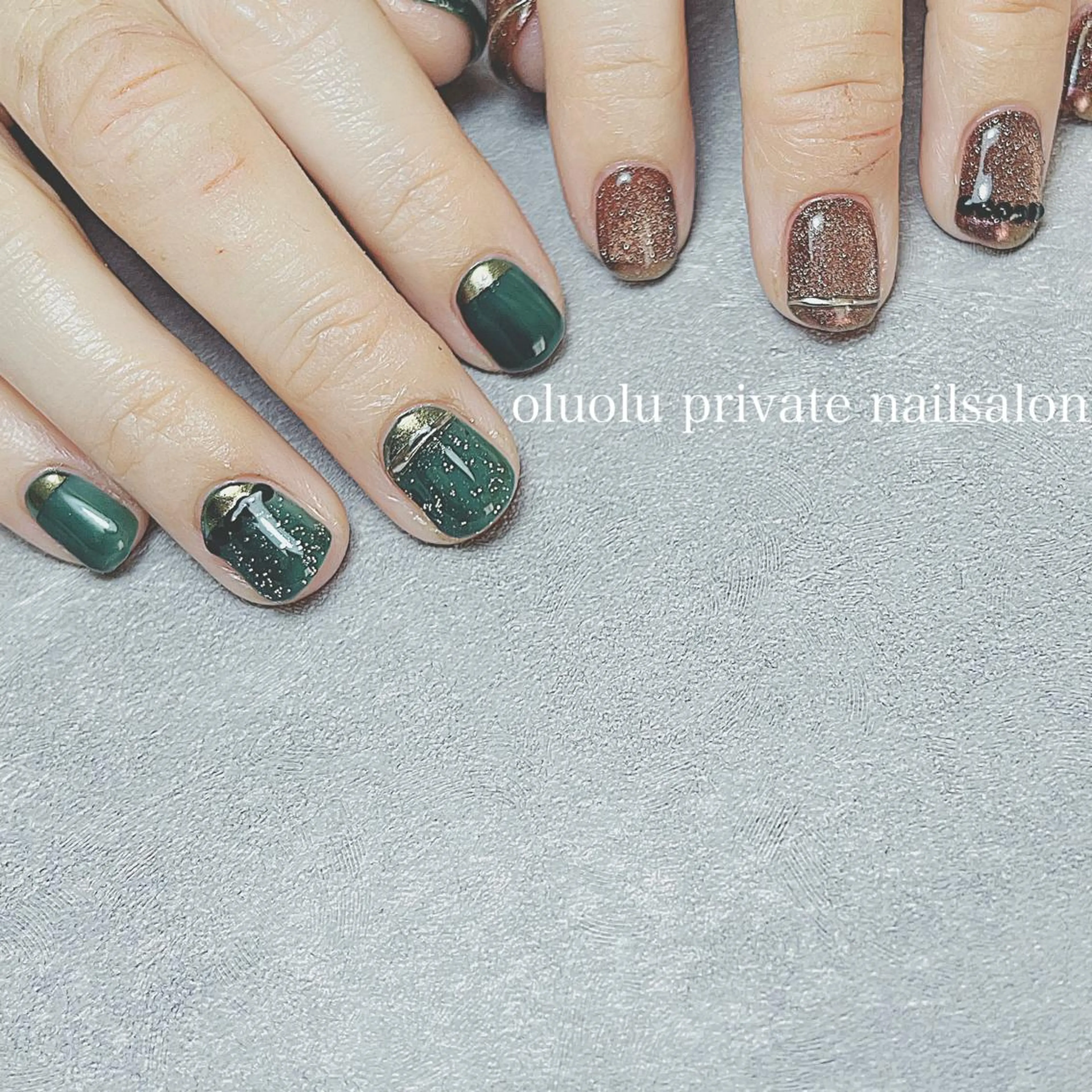 ネイル アートネイル フットネイル マグネットネイル ニュアンスネイル ショートネイル ハンドネイル 大村 紬華のネイルデザイン