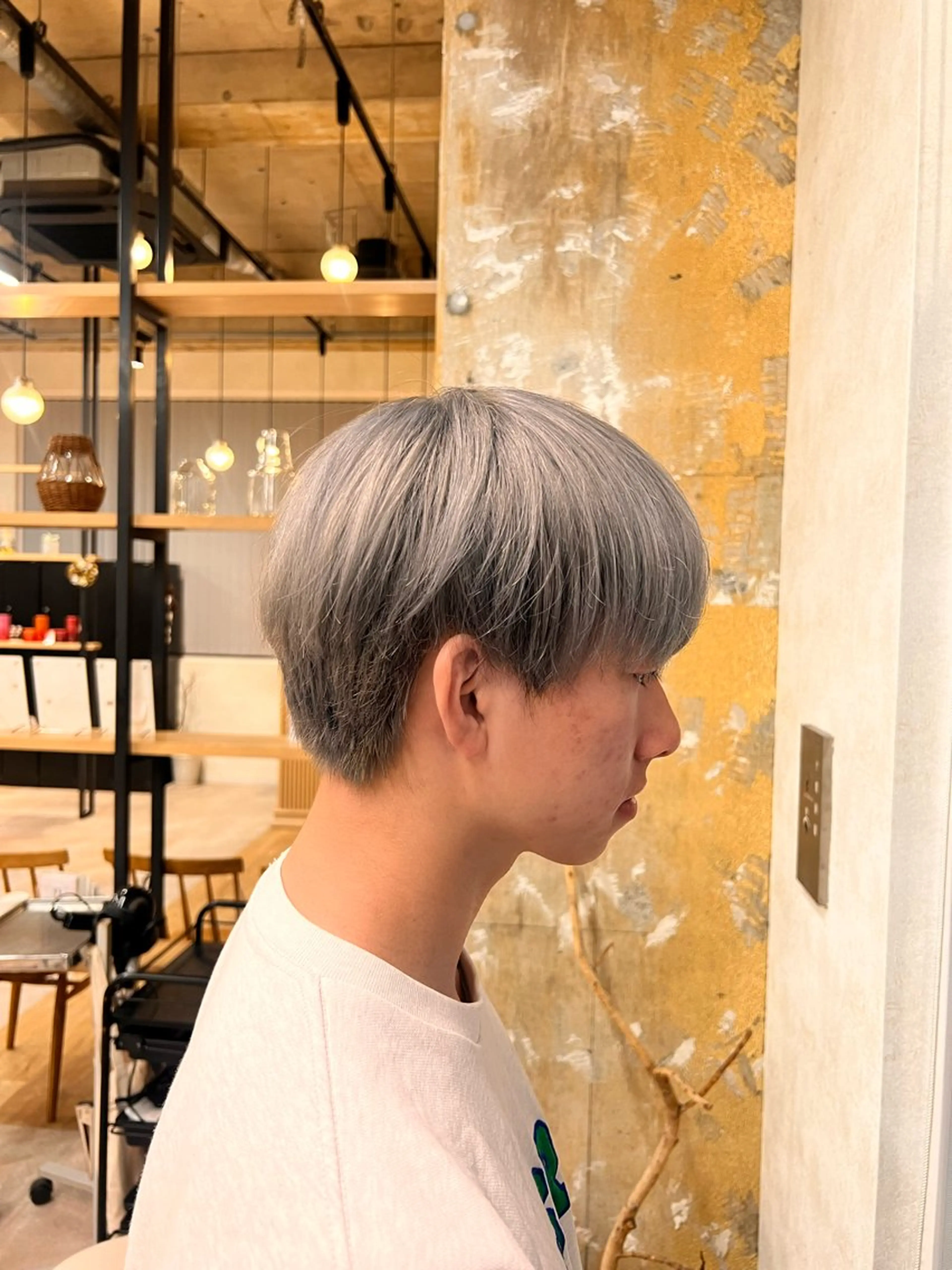 メンズ ヘアカラー トリートメント 髪質改善/ブリーチ ツヤ髪/shiinaのヘアスタイル