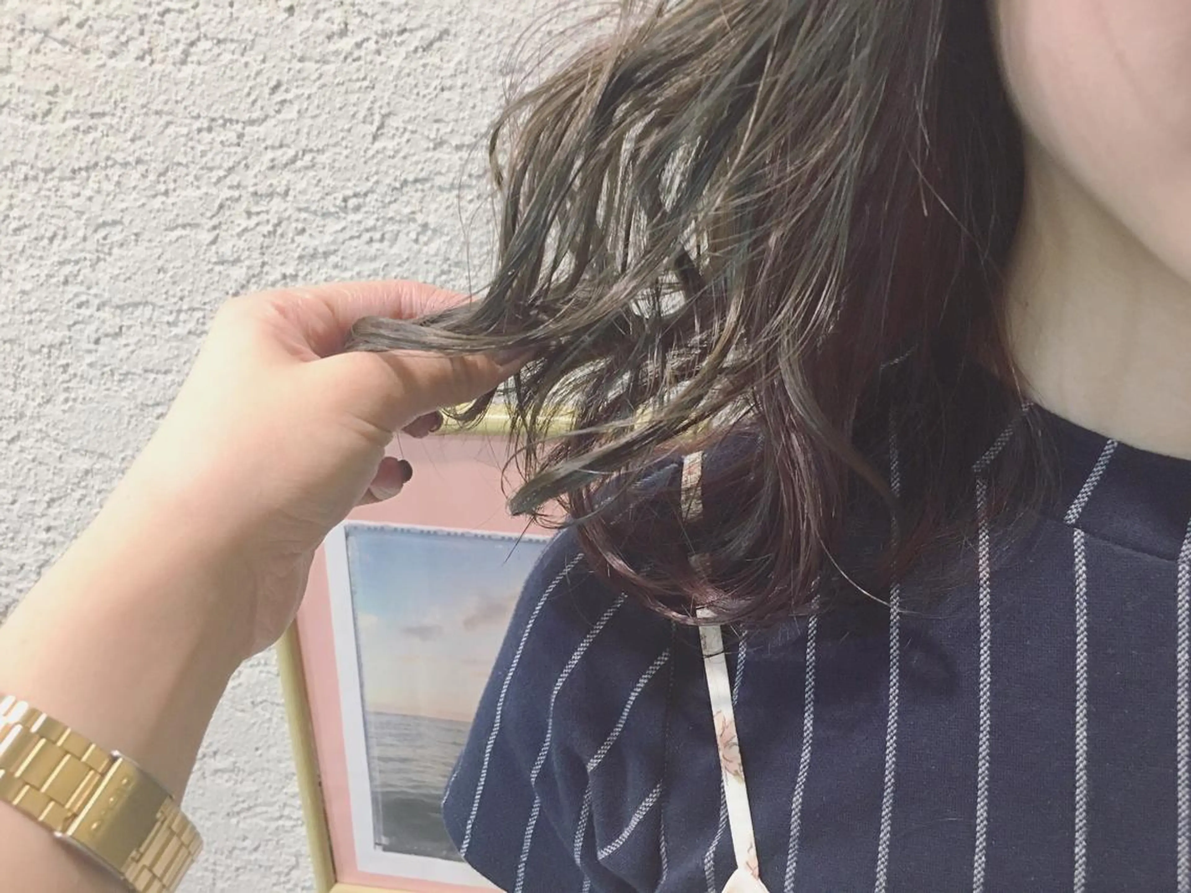 ミディアム カラー インナーカラー ヘアカラー てんま さやかのヘアスタイル